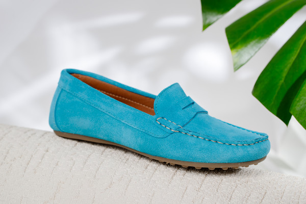 &OTHER STEP MOCCASSINS BLEU TURQUOISE 84050 
