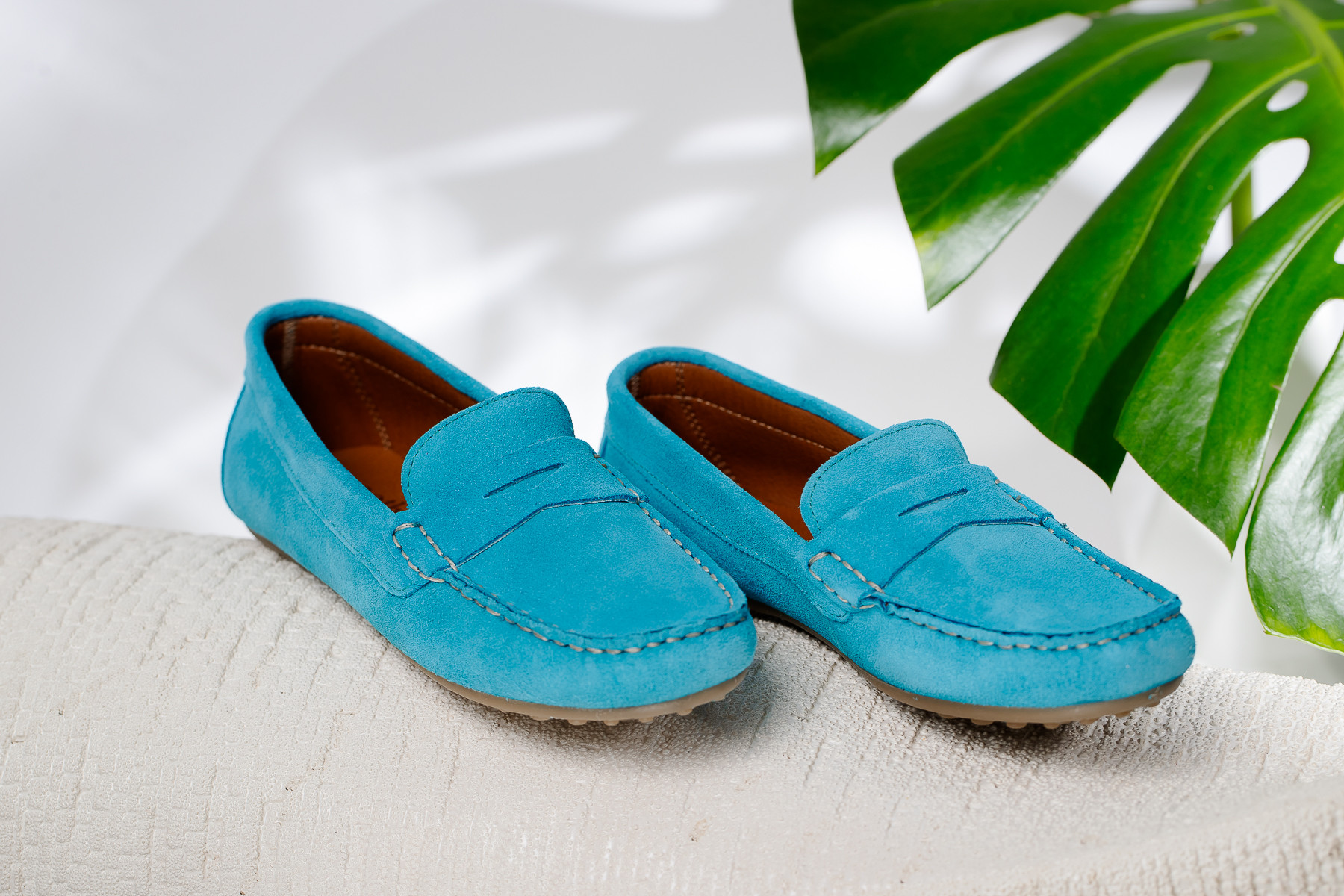 &OTHER STEP MOCCASSINS BLEU TURQUOISE 84050 