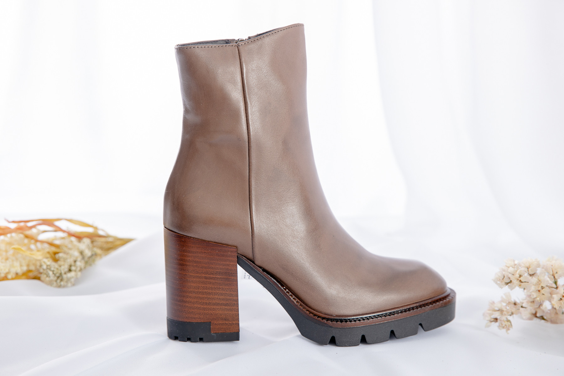 ARDITO BOTTINES LUX MARRONE 50 FEMME CUIR LISSE MARRON TALON