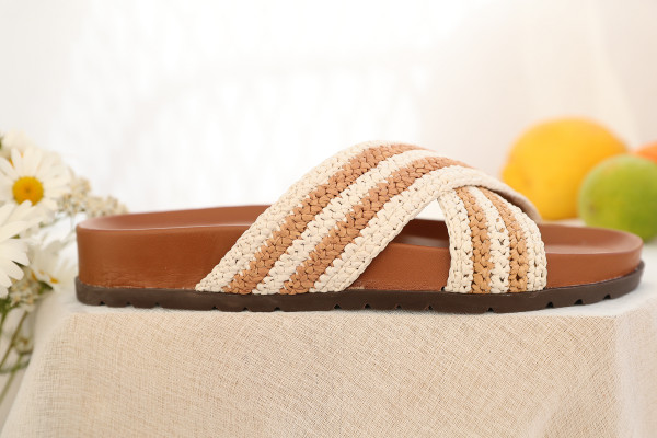 ATELIER TROPEZIEN SANDALES CHV1013 BEIGE EN RAFIA
