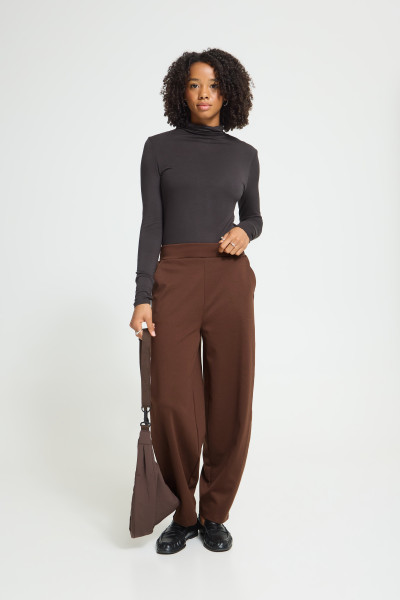 B YOUNG PANTALON FLUIDE MARRON PUSTI 9666