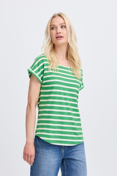 B YOUNG TSHIRT A RAYURES VERT 9561