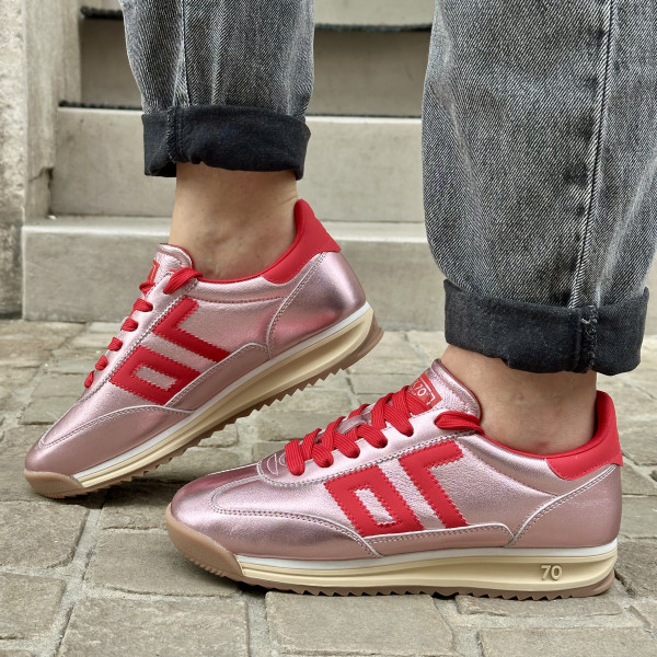 BACK 70 BASKET 41 METALLIC NUDE RED