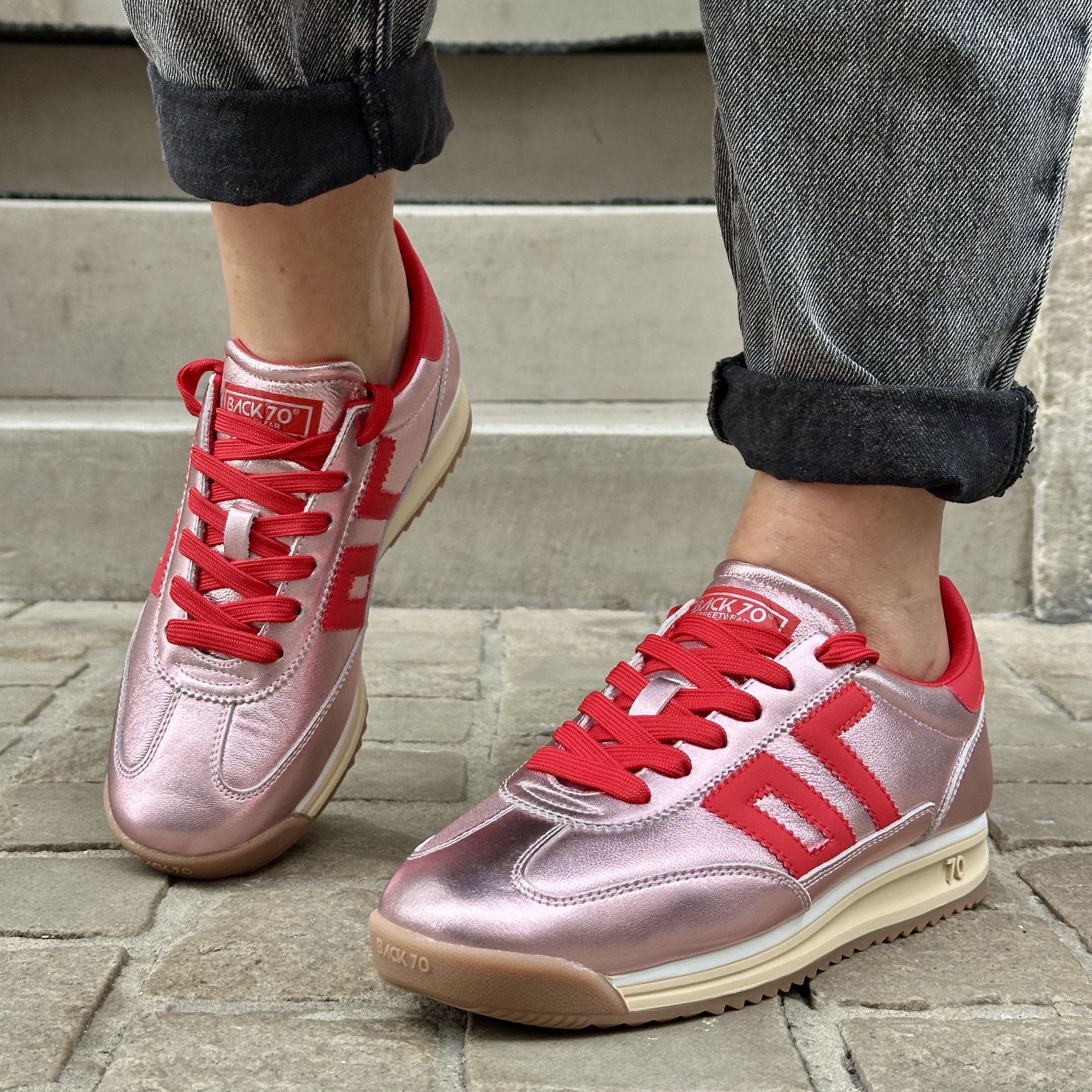 BACK 70 BASKET 41 METALLIC NUDE RED 