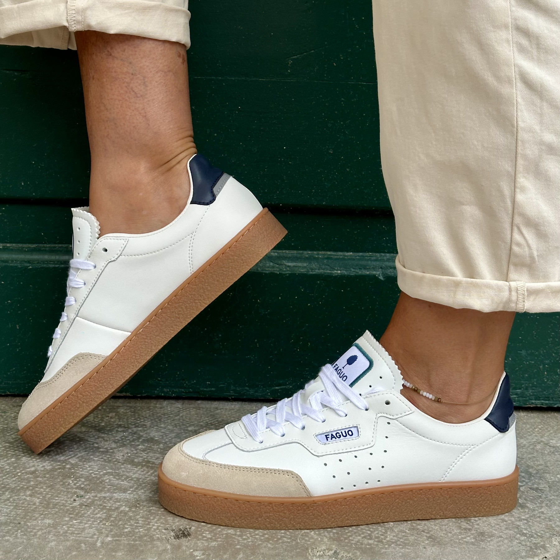 basket faguo lumbo leather white