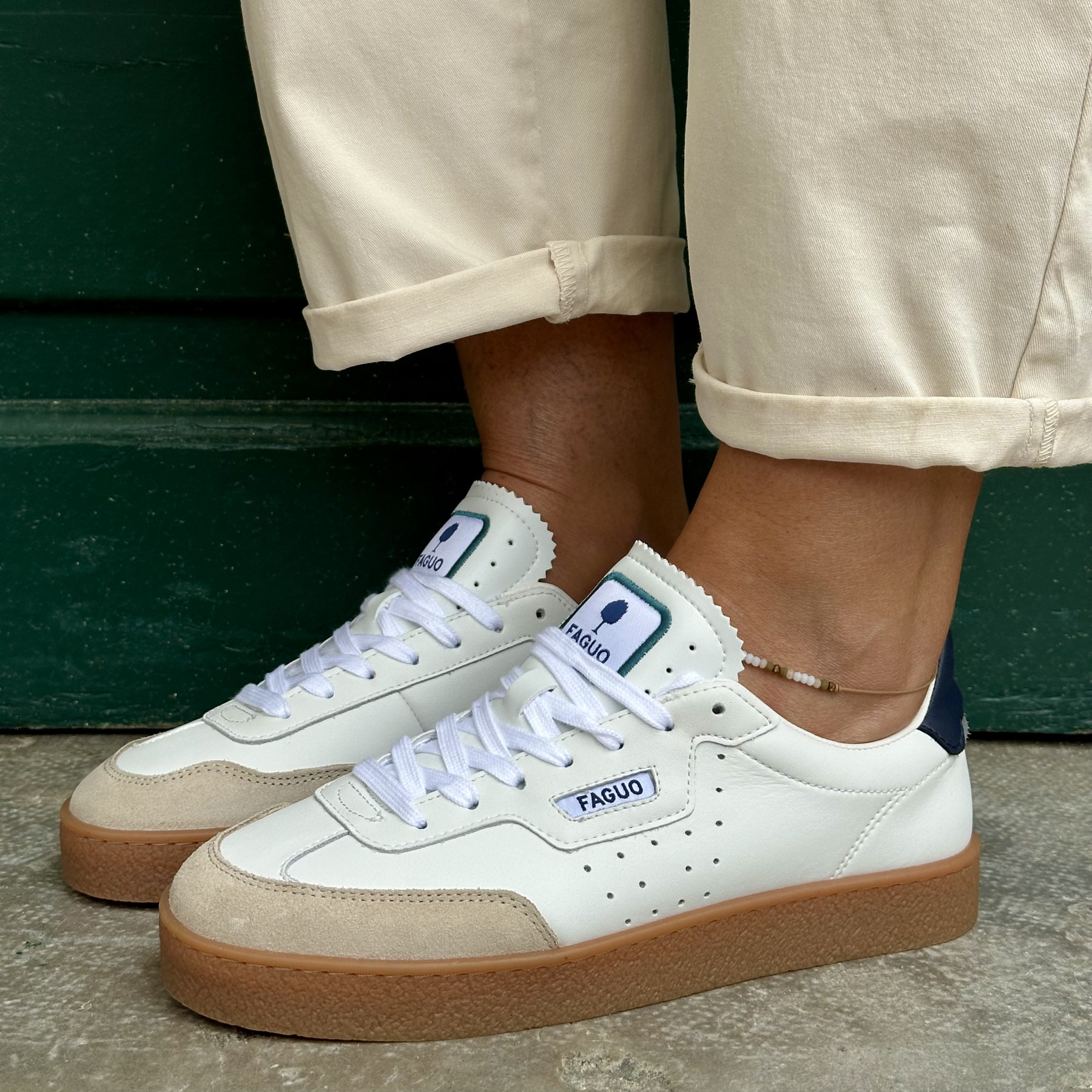 basket faguo lumbo leather white