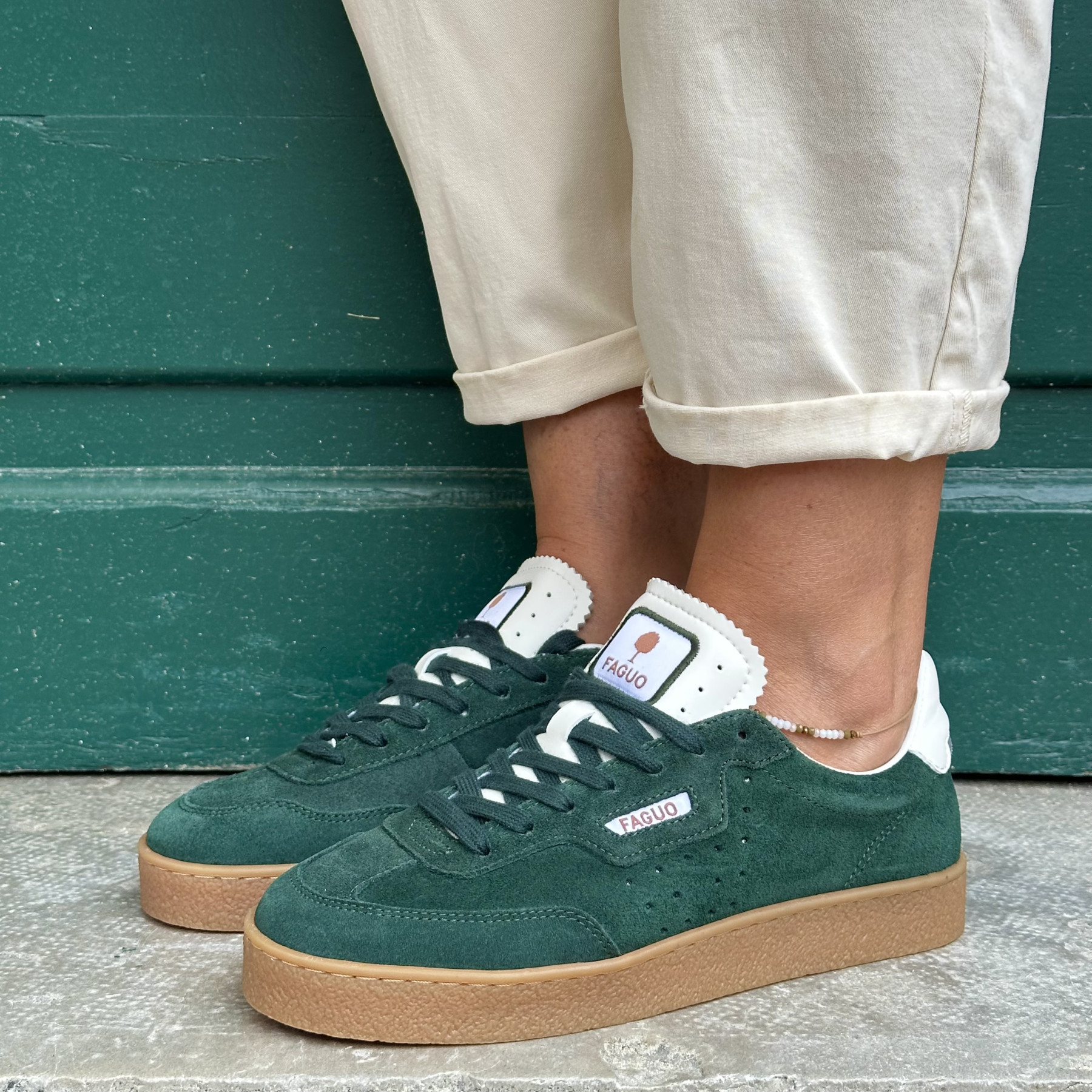 basket faguo lumbo suede green 
