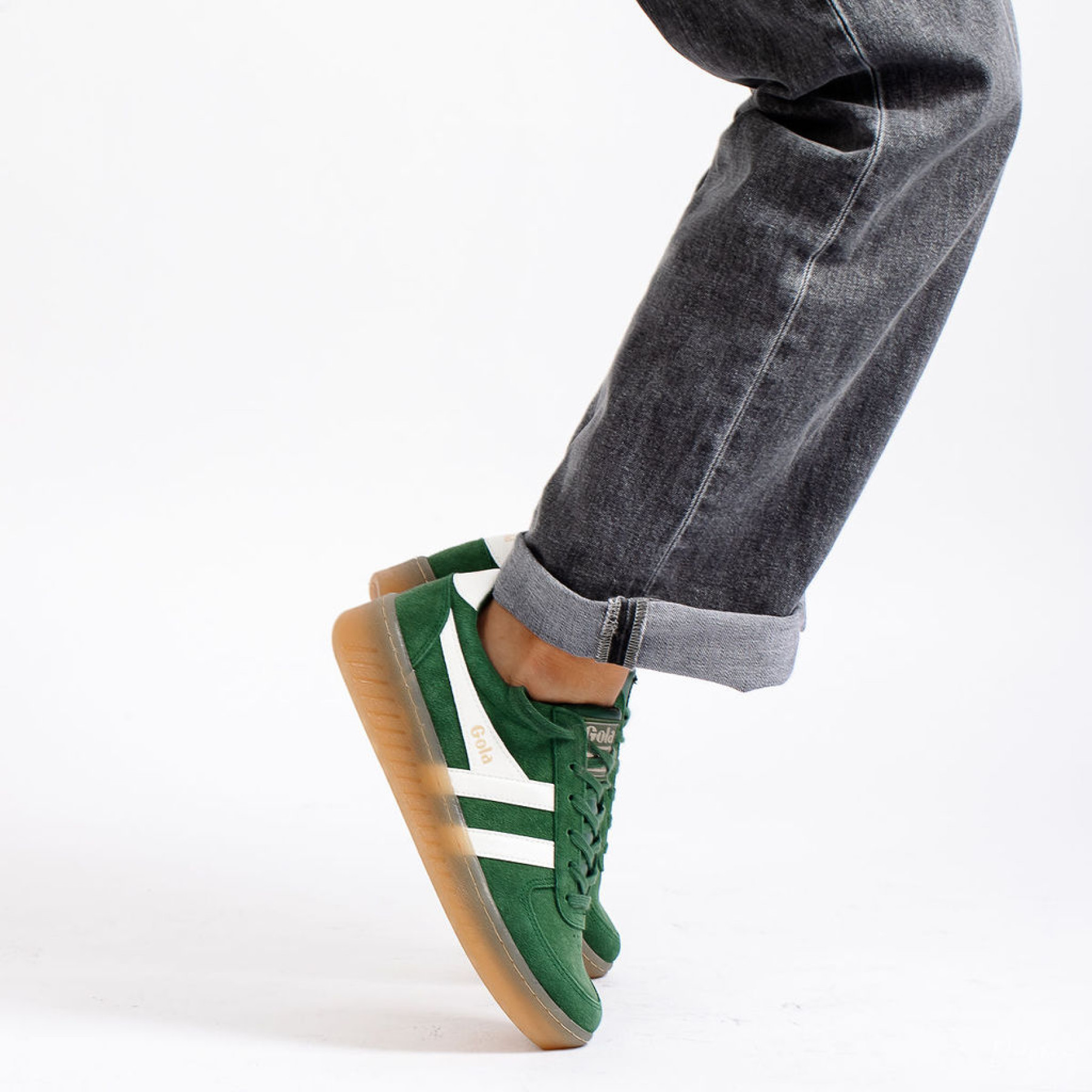Basket gola verte grandslam suede femme