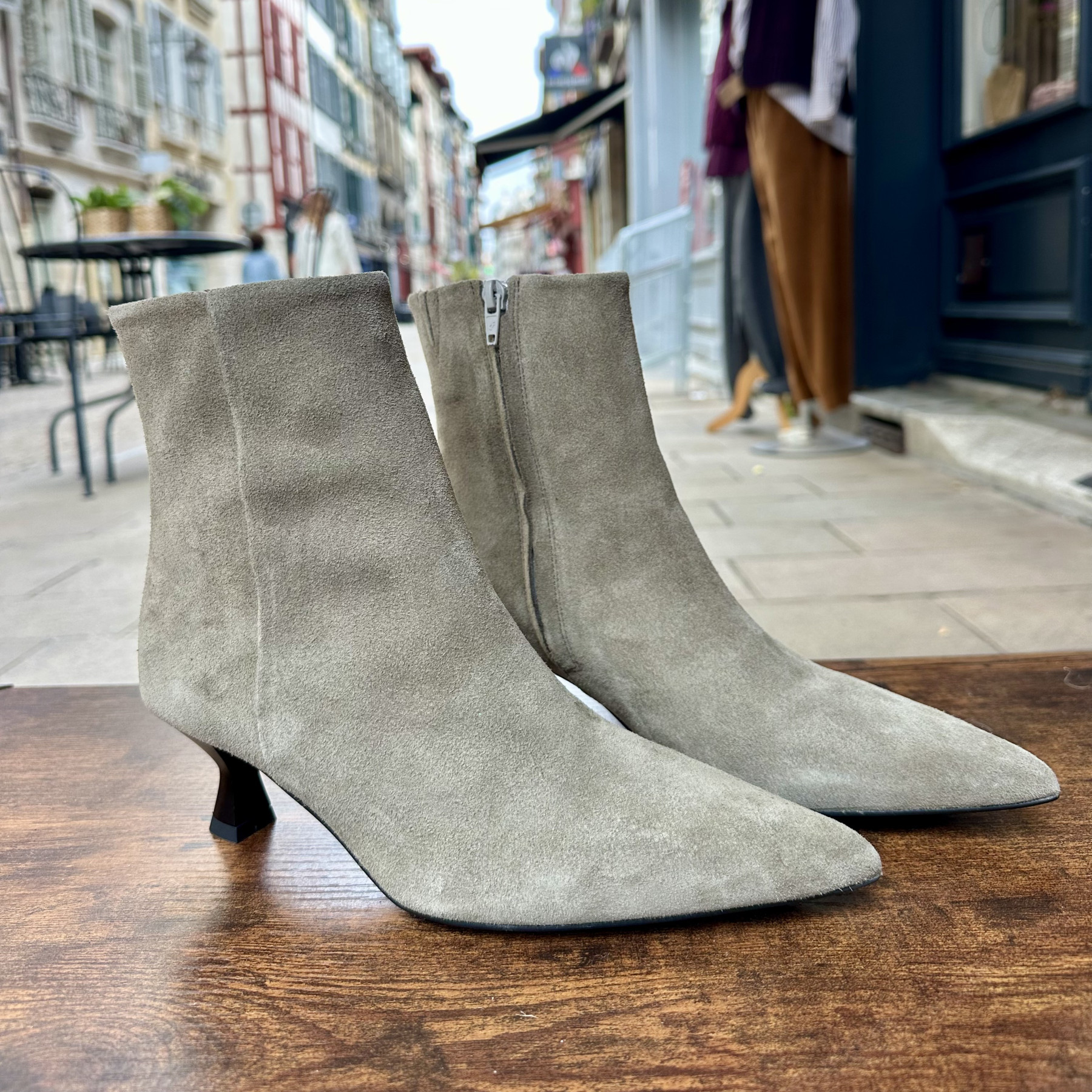 bottine pavement wilma dust green suede