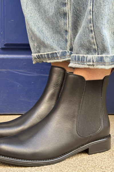bottine we do noir cuir 99959