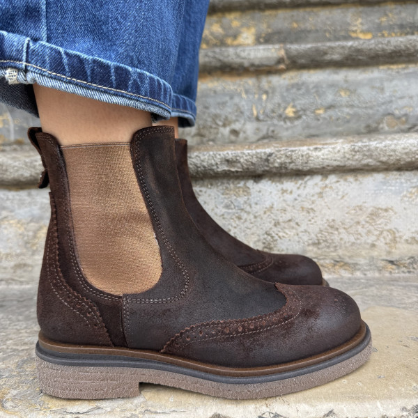 Bottines minka linda saturnia marron 2214 automne hiver 
