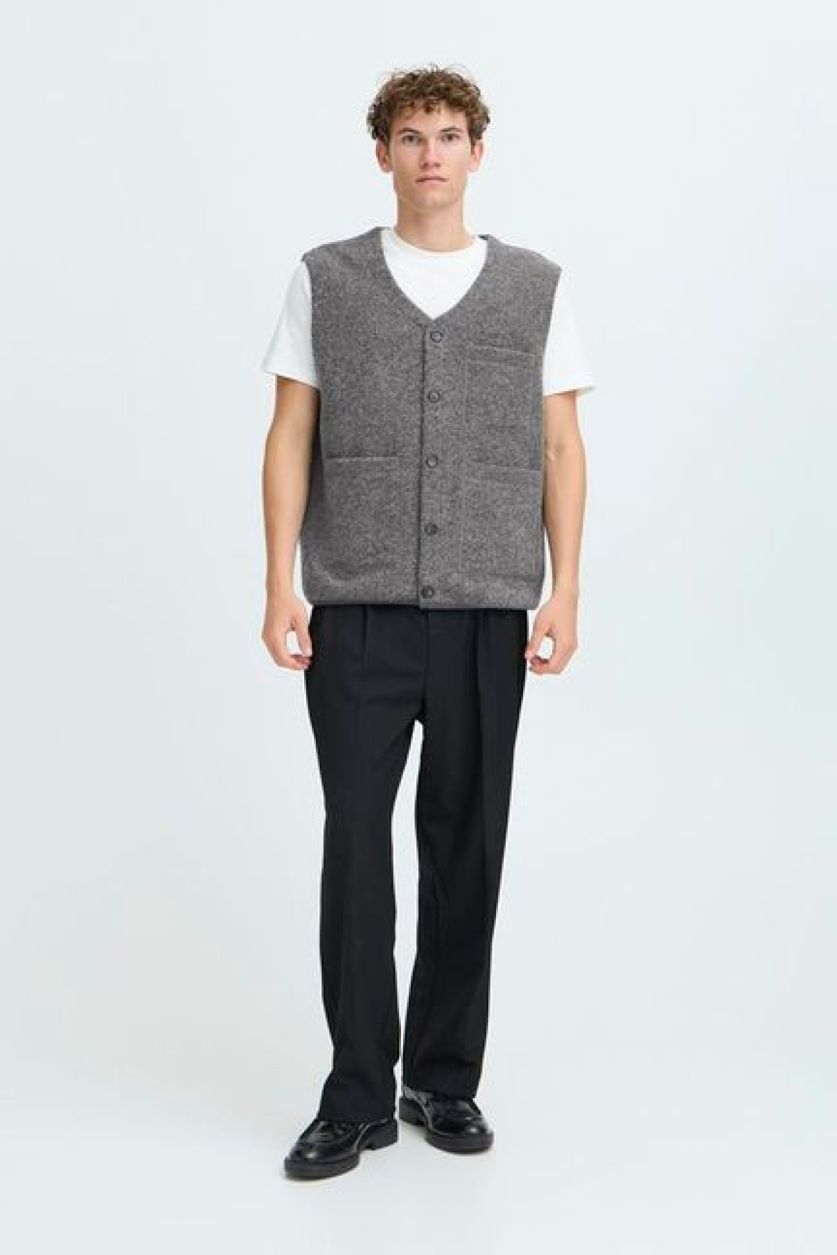 casual friday gilet sans manches raf gris