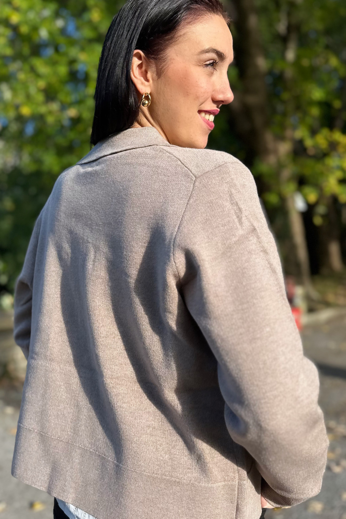 VESTE ZIPPEE AVEC COL CHEMISE BEIGE 65079 (3)