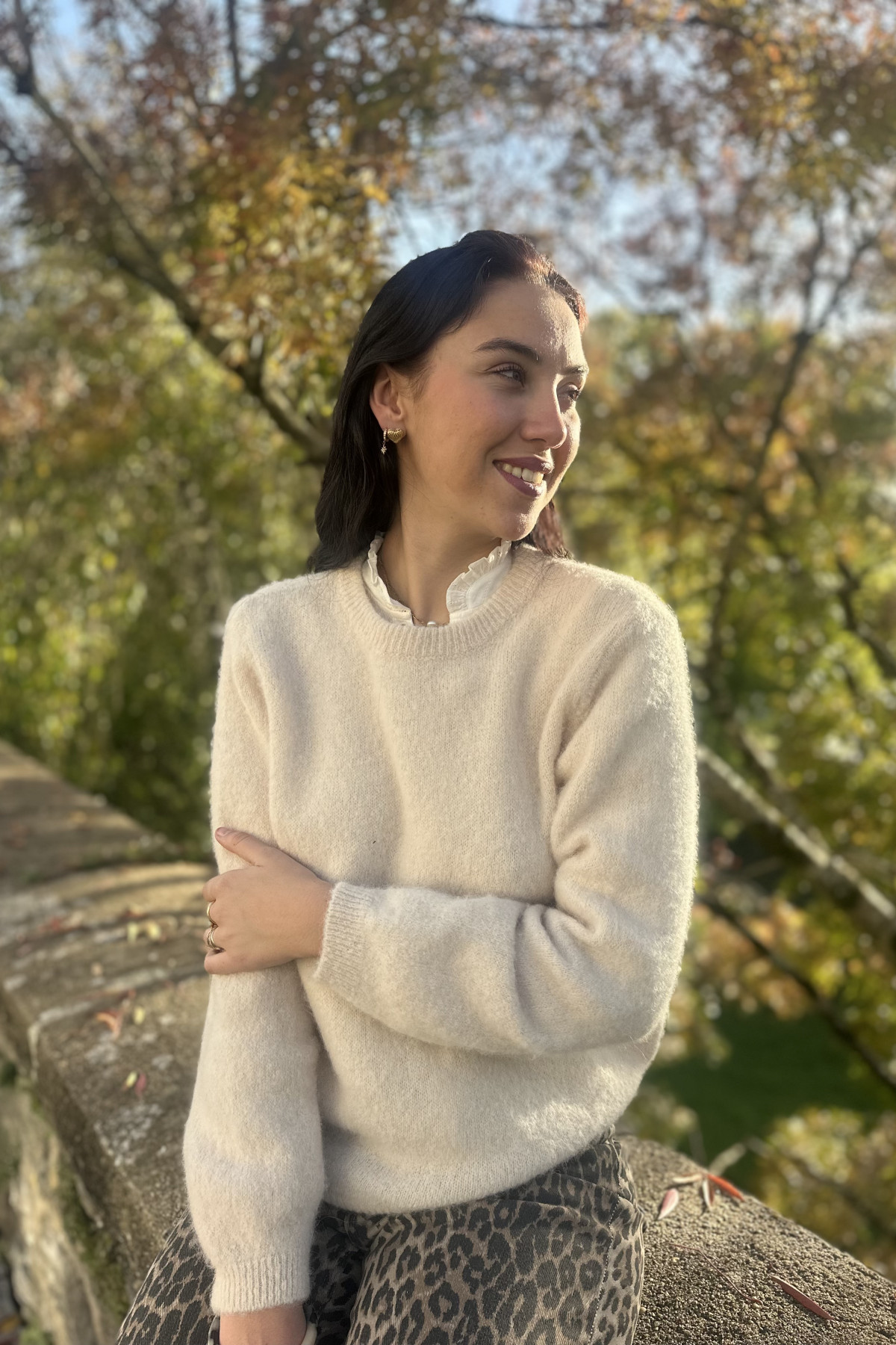 pull oversize col rond écru en alpaga chaud 2846 (1)