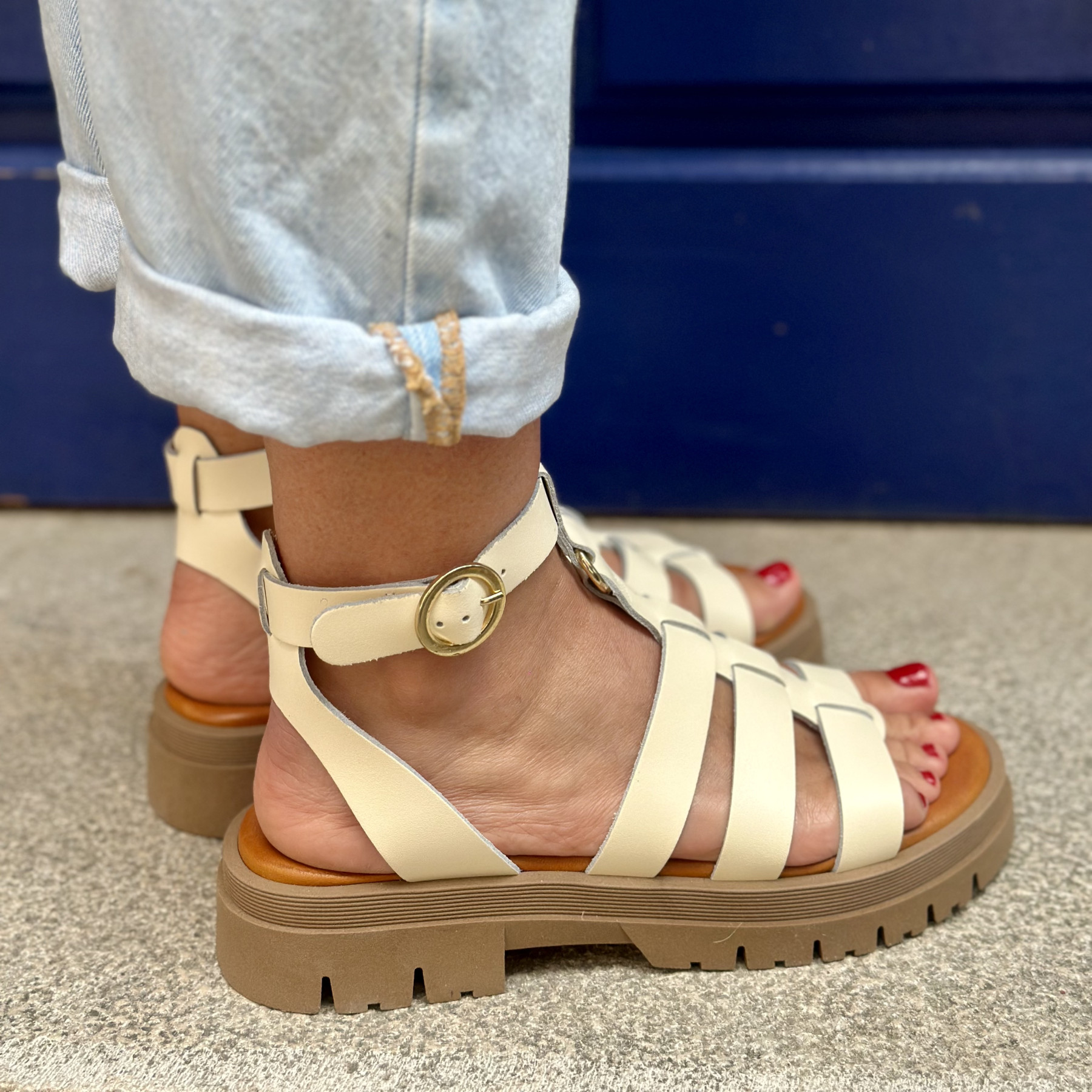 donna lucca sandales 1667 avorie  (5)