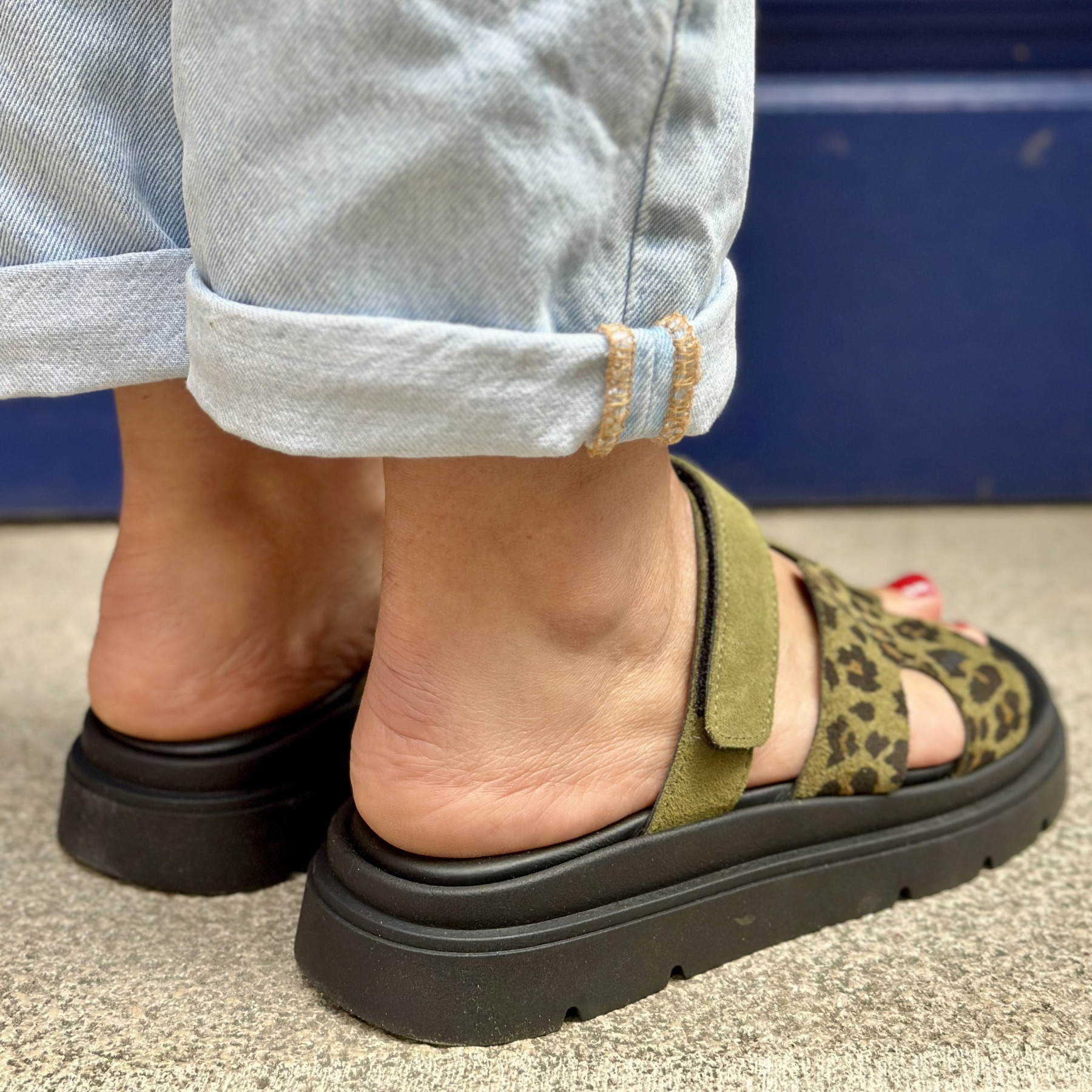 donna lucca sandales 1702 leopard olive  (4)