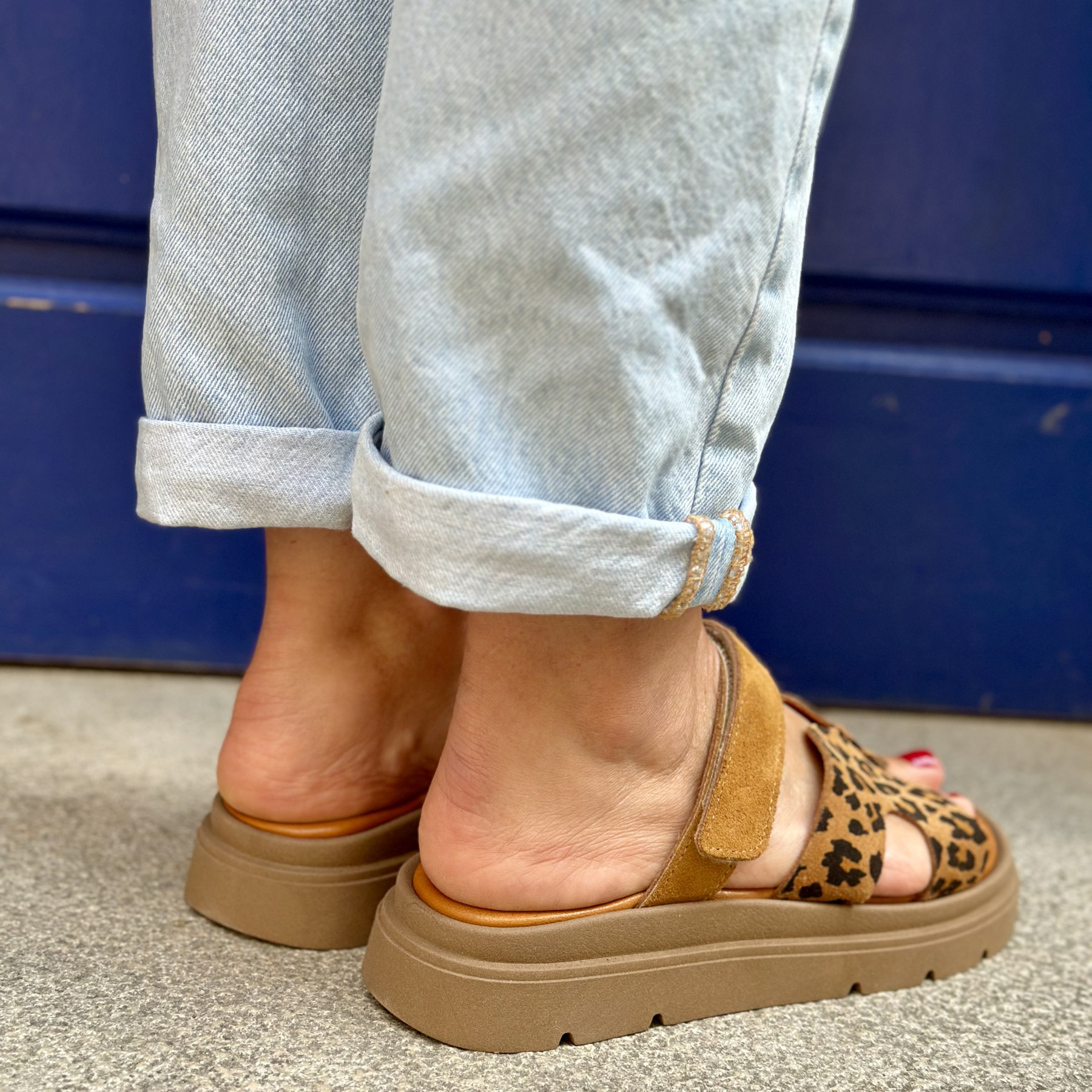 donna lucca sandales 1702 leopard cuir  (4)