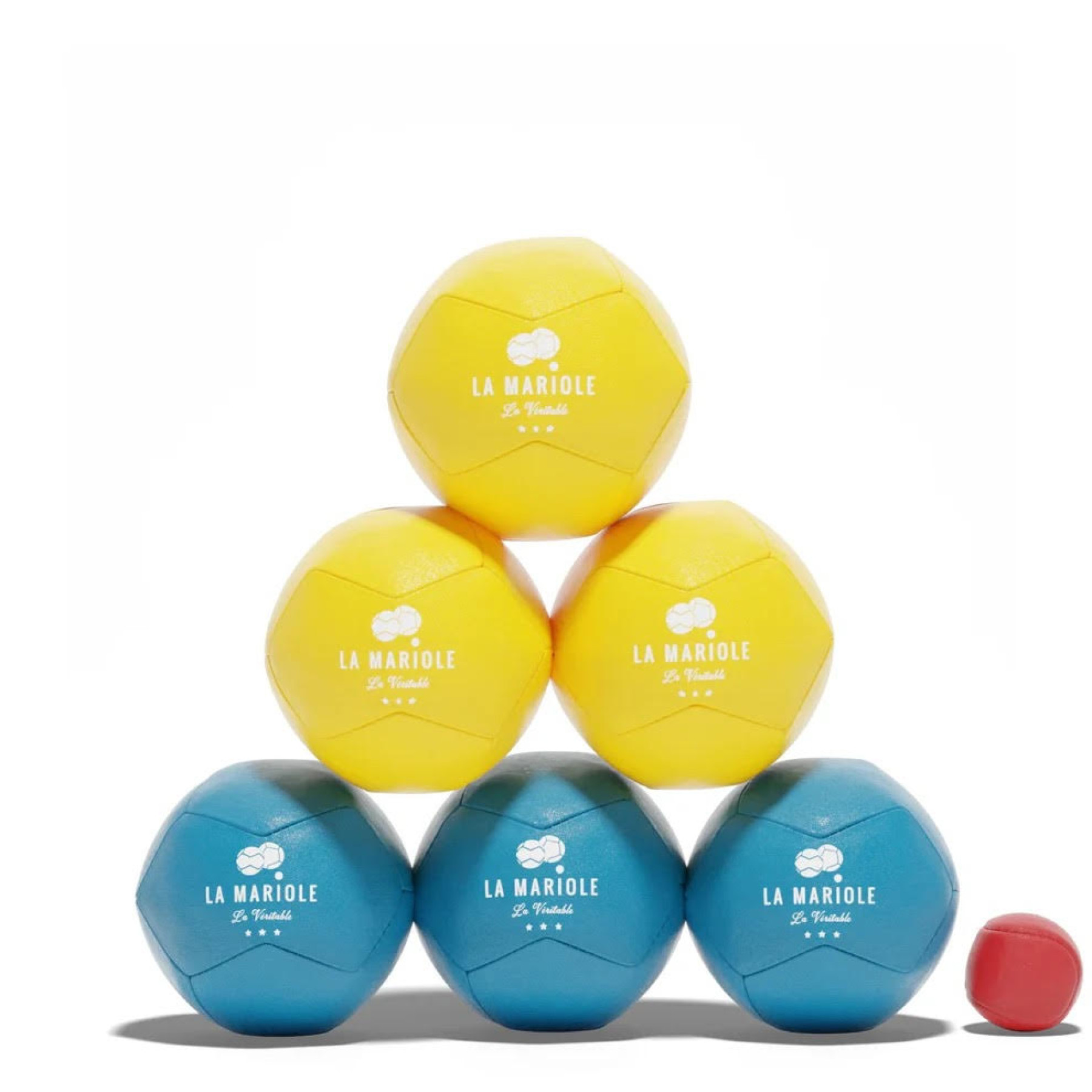 la mariole boules de pétanque jaune / bleu (1)