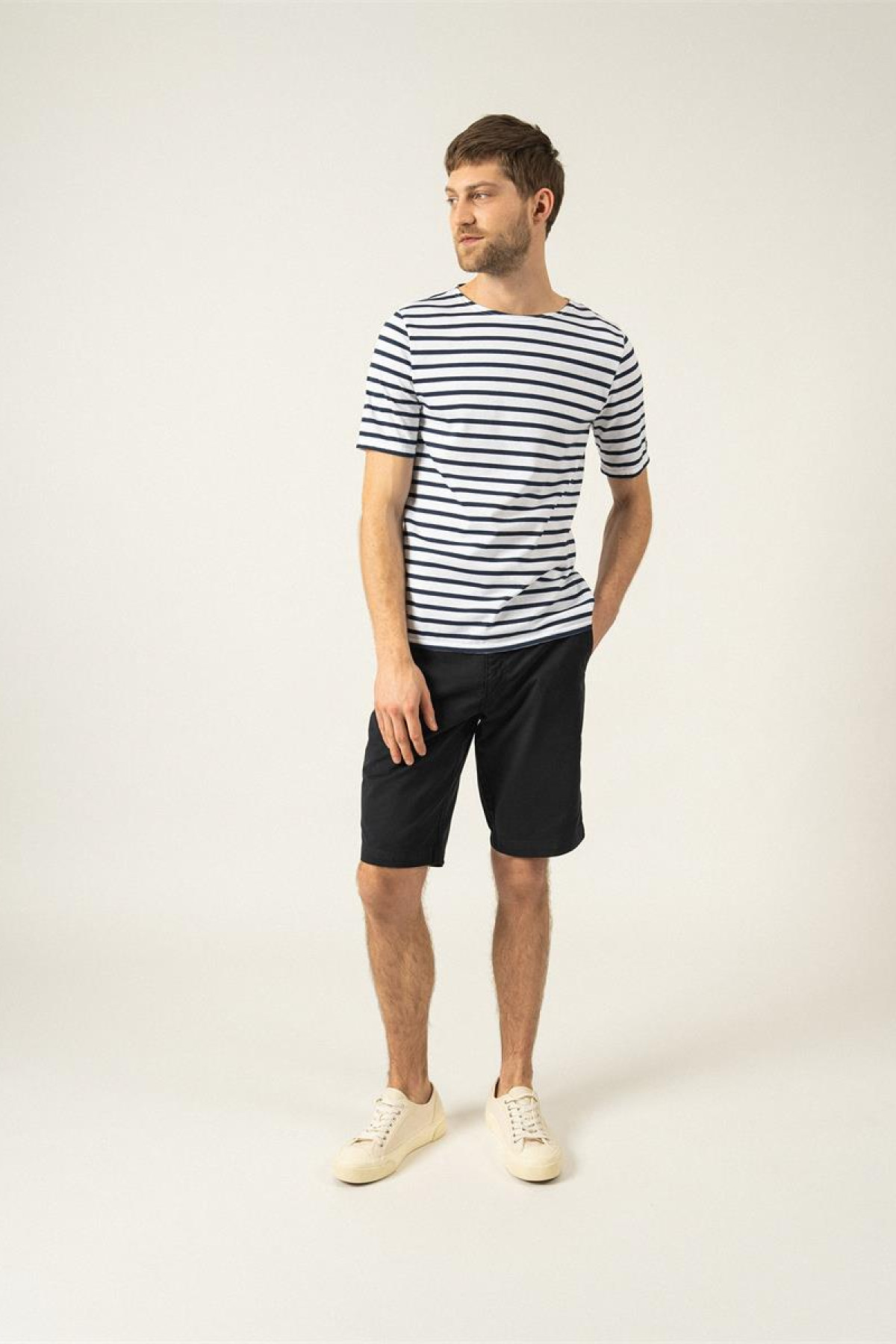 saint james t-shirt marinière levant neige/marine (2)
