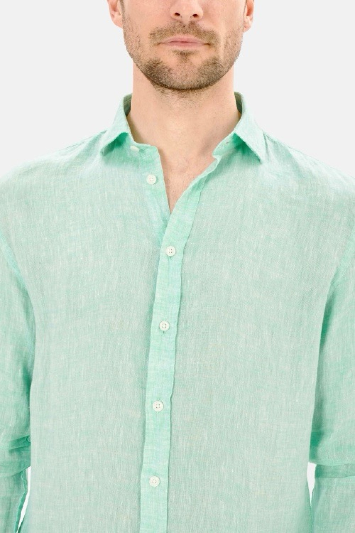 chemise 100% lin vert d'eau (3)