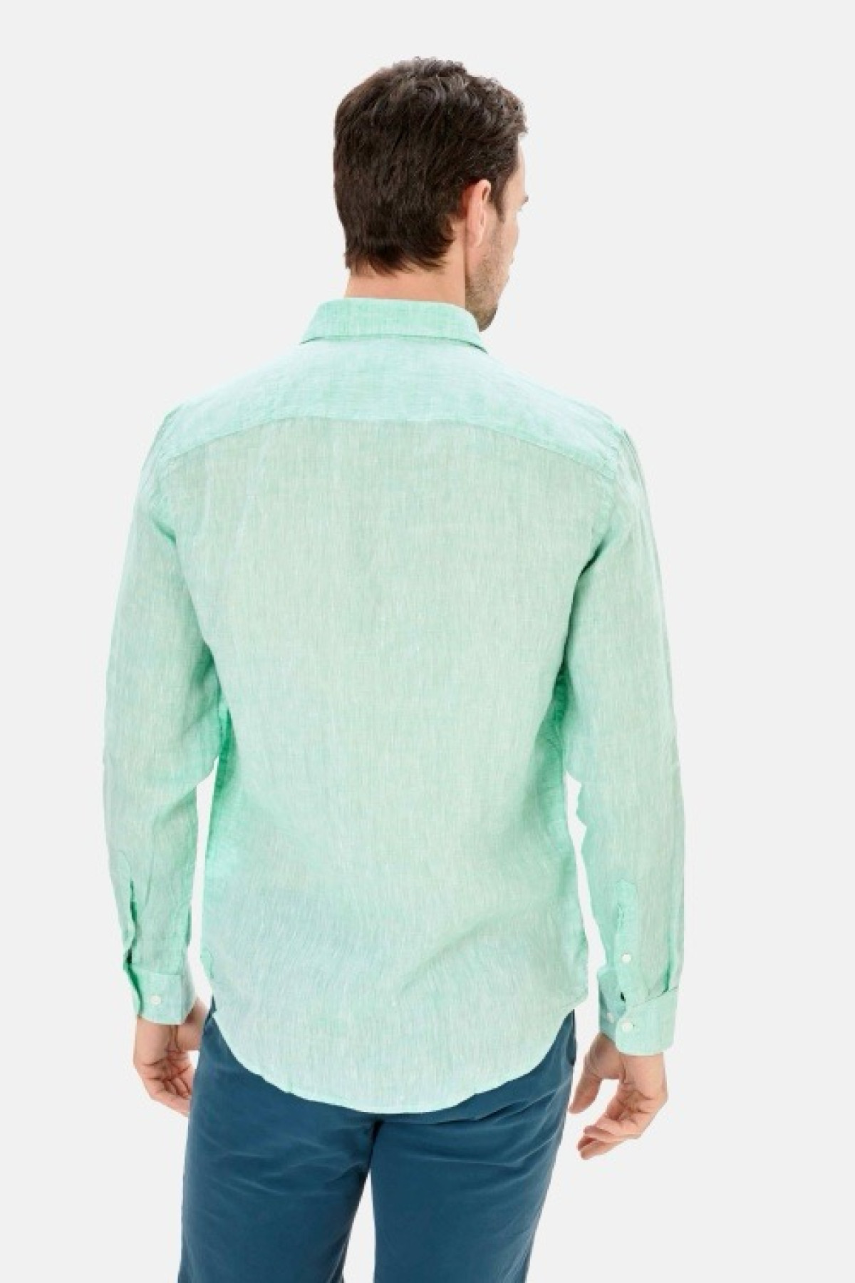 chemise 100% lin vert d'eau (4)