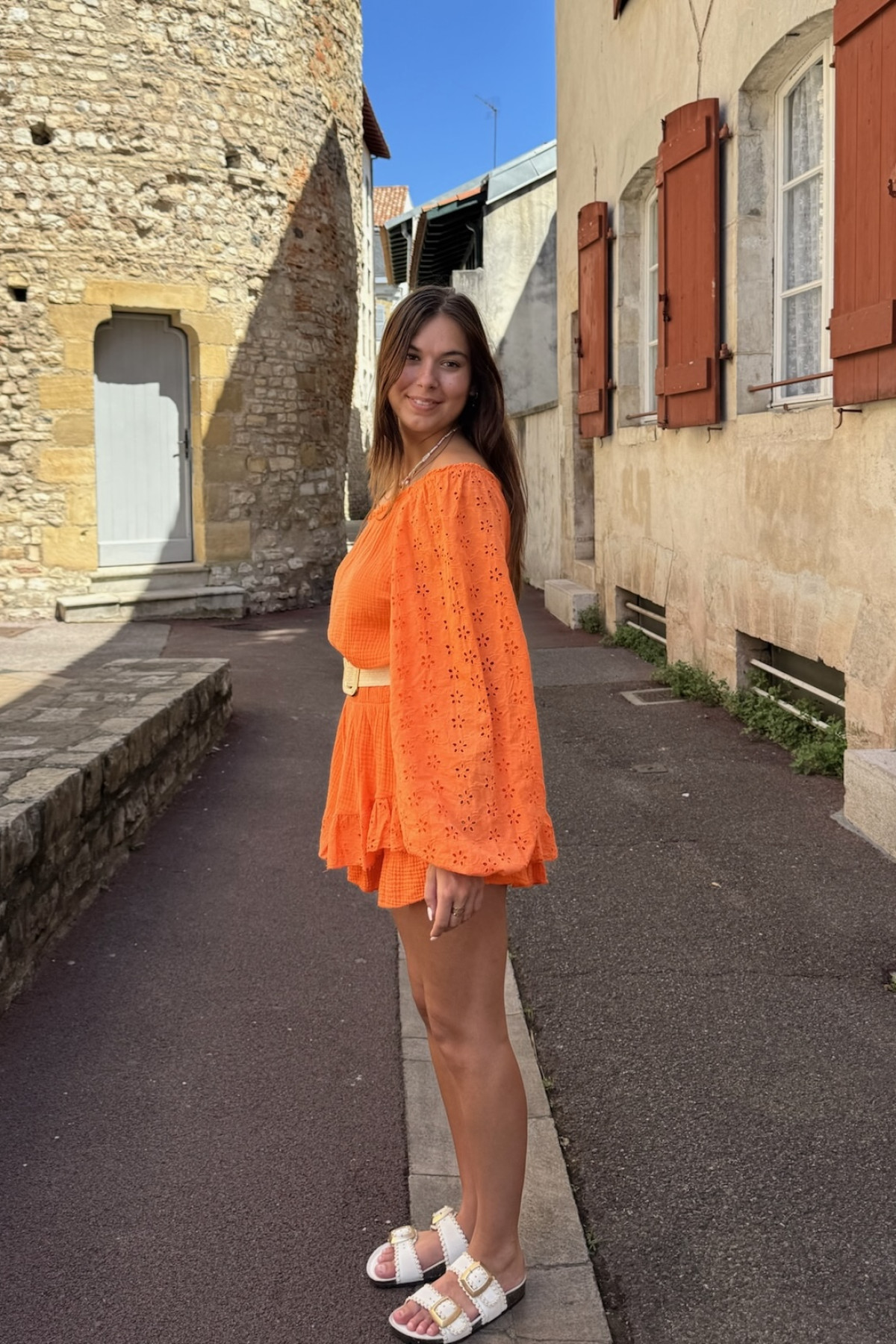 combinaison short orange 9012 sans manches 9012 ete 2025 (3)