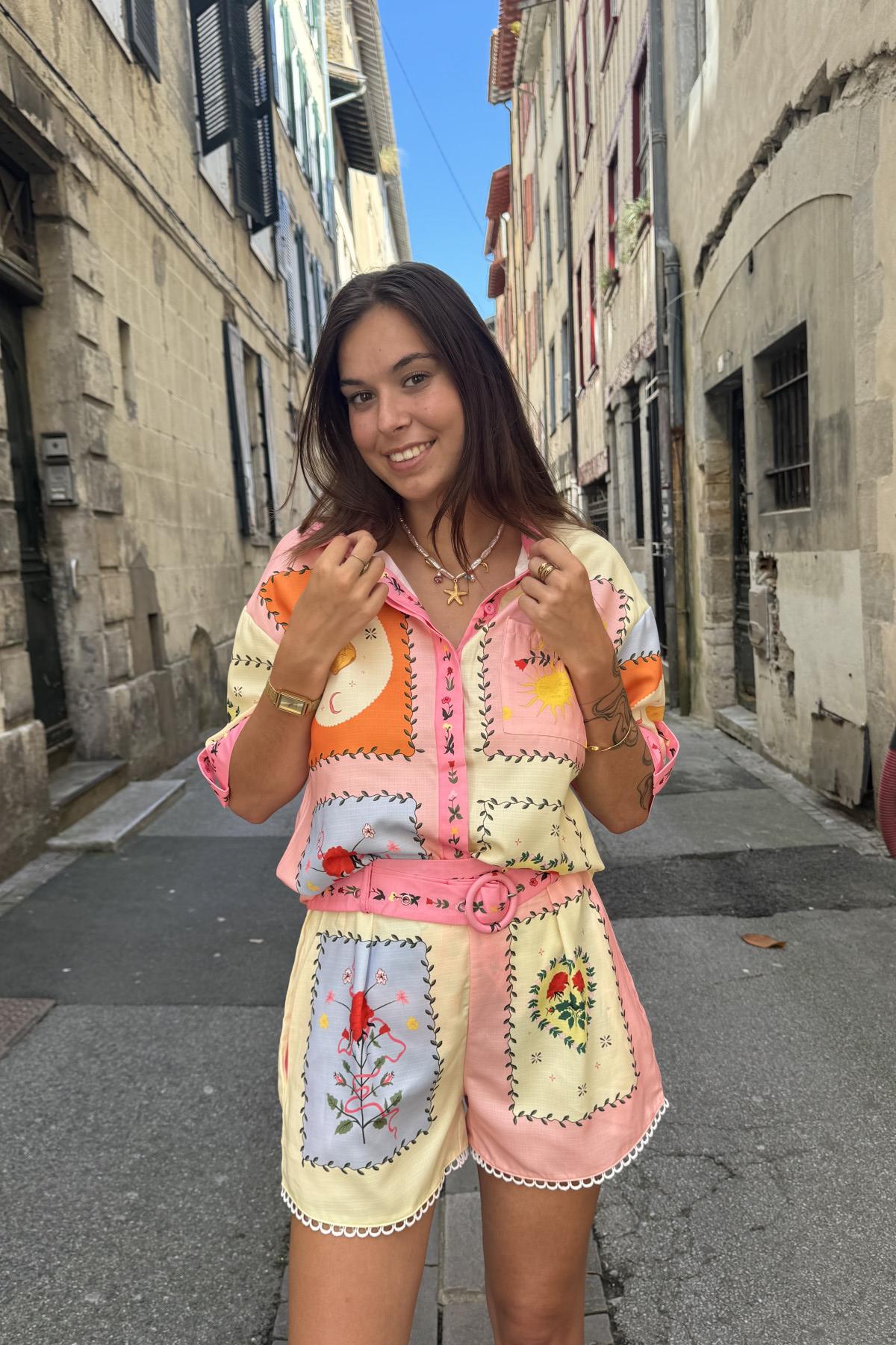 ensemble coloré 3052 chemise et short  (1)