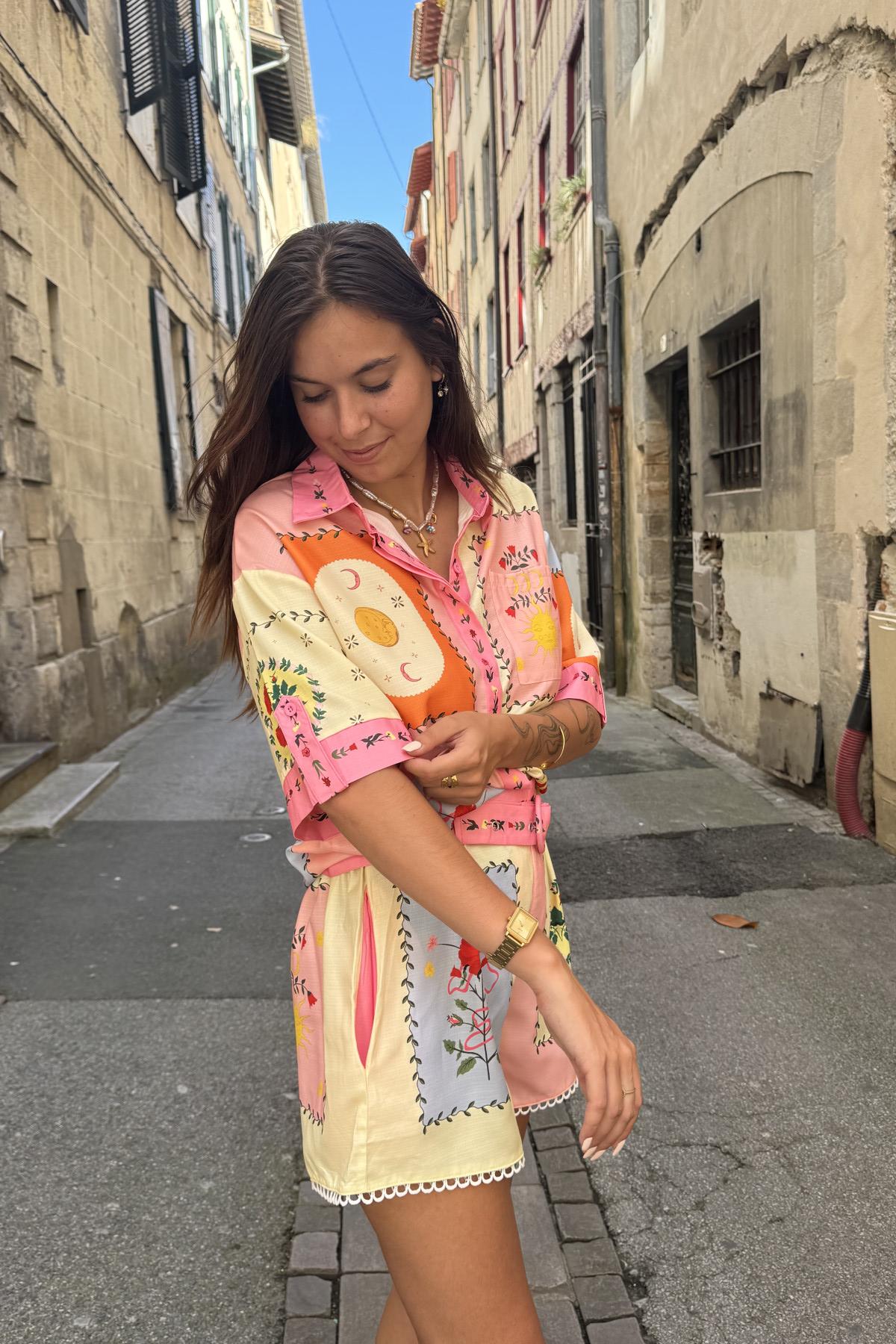 ensemble coloré 3052 chemise et short  (2)