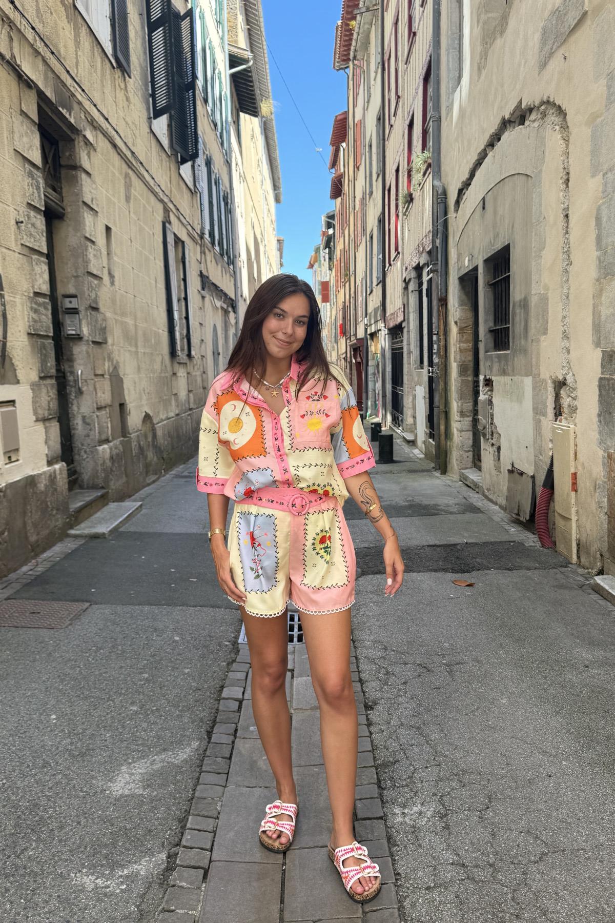 ensemble coloré 3052 chemise et short  (4)