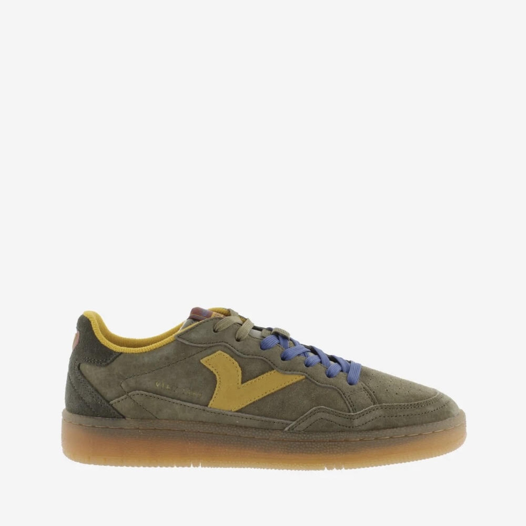 Victoria basket smash kaki 6111 avec lacets bleu (1)