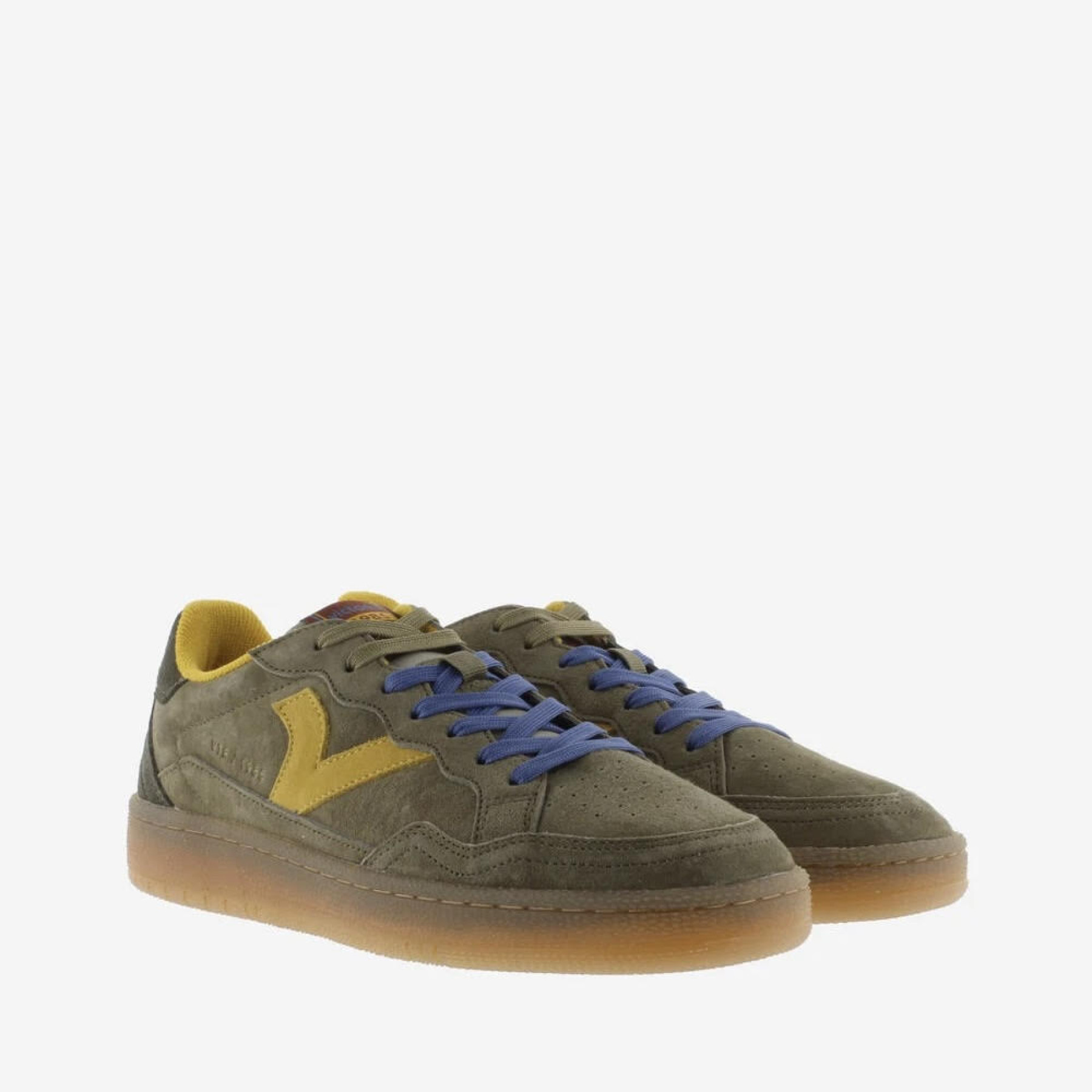 Victoria basket smash kaki 6111 avec lacets bleu (3)
