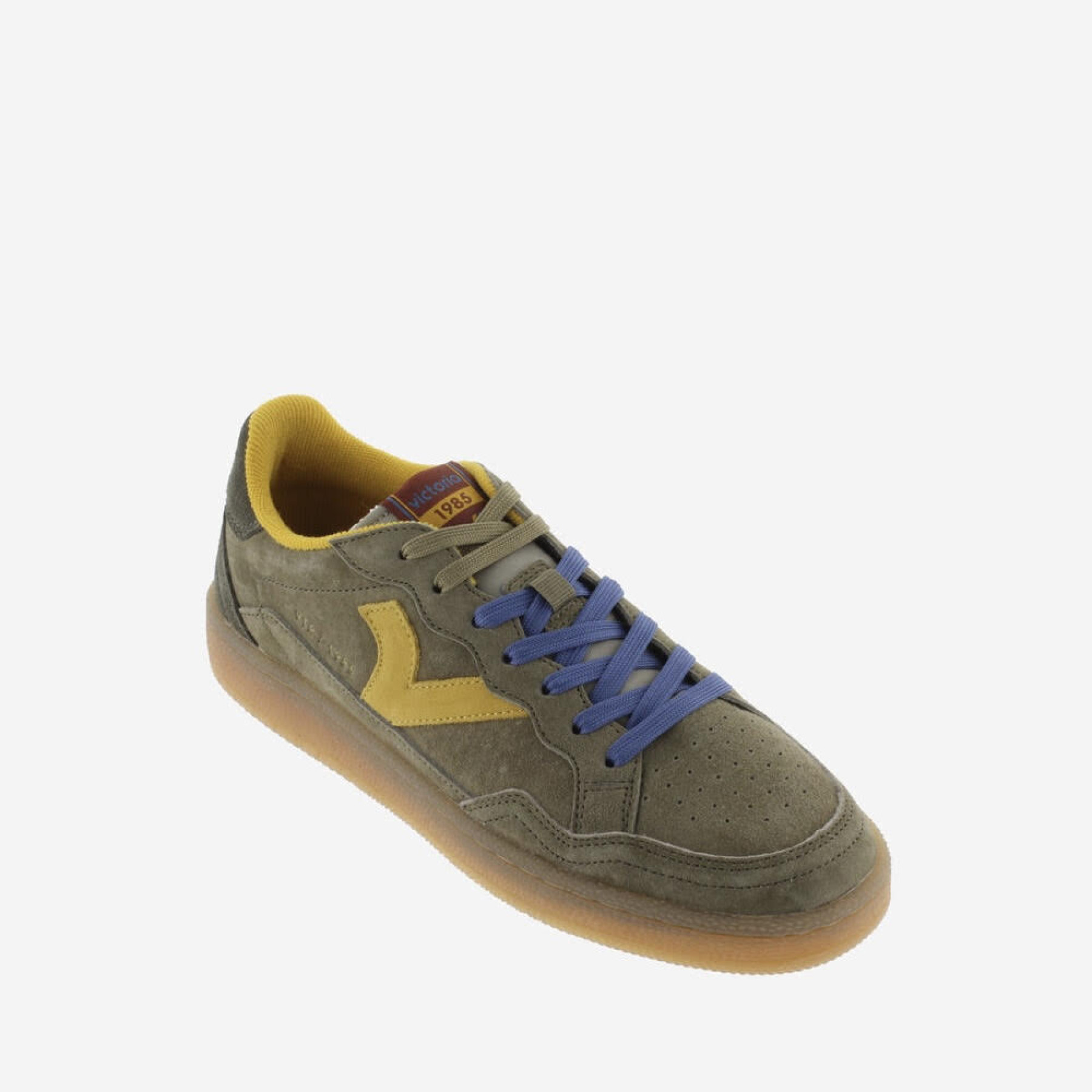 Victoria basket smash kaki 6111 avec lacets bleu (5)