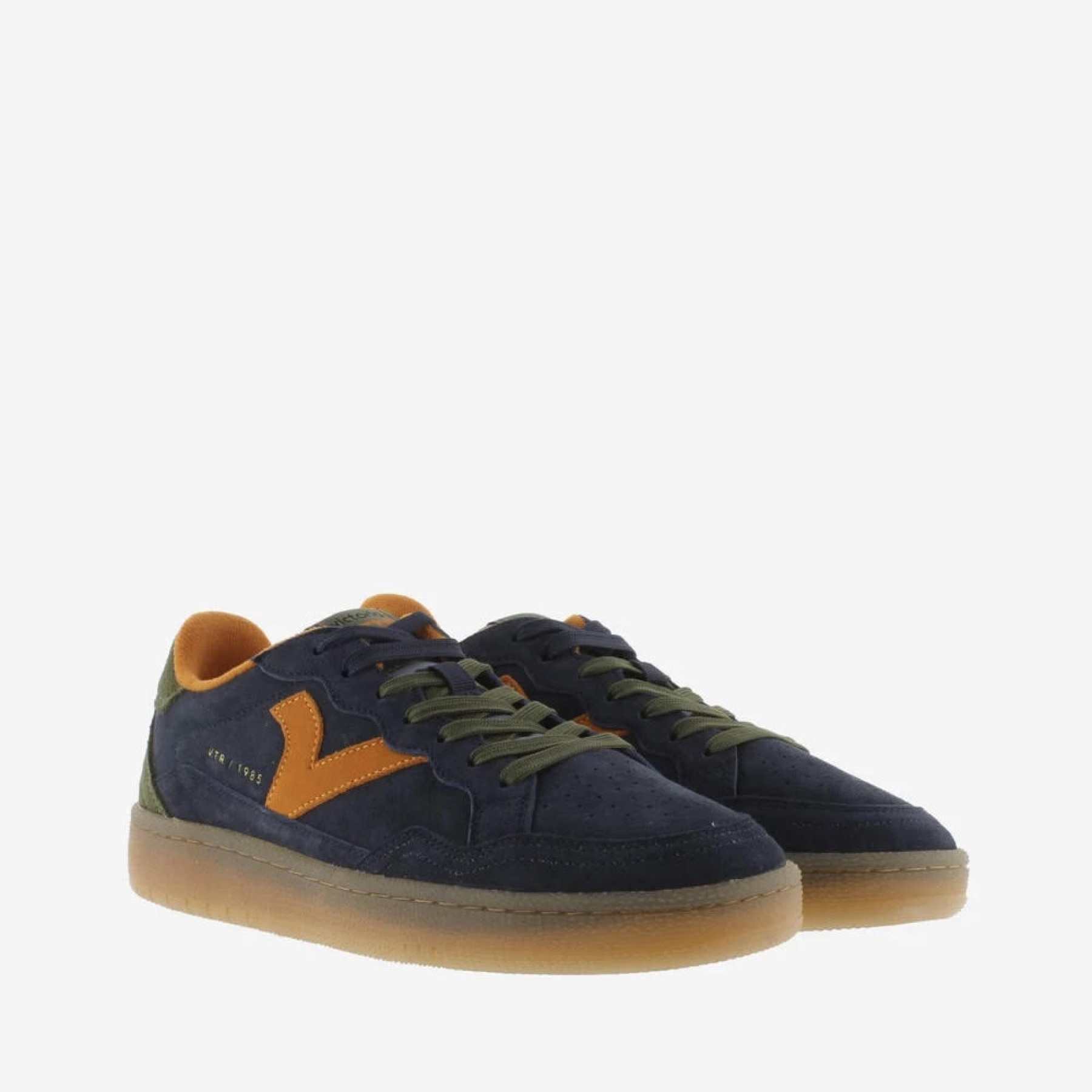 Victoria basket smash bleu marine 6111 avec lacets kaki (3)