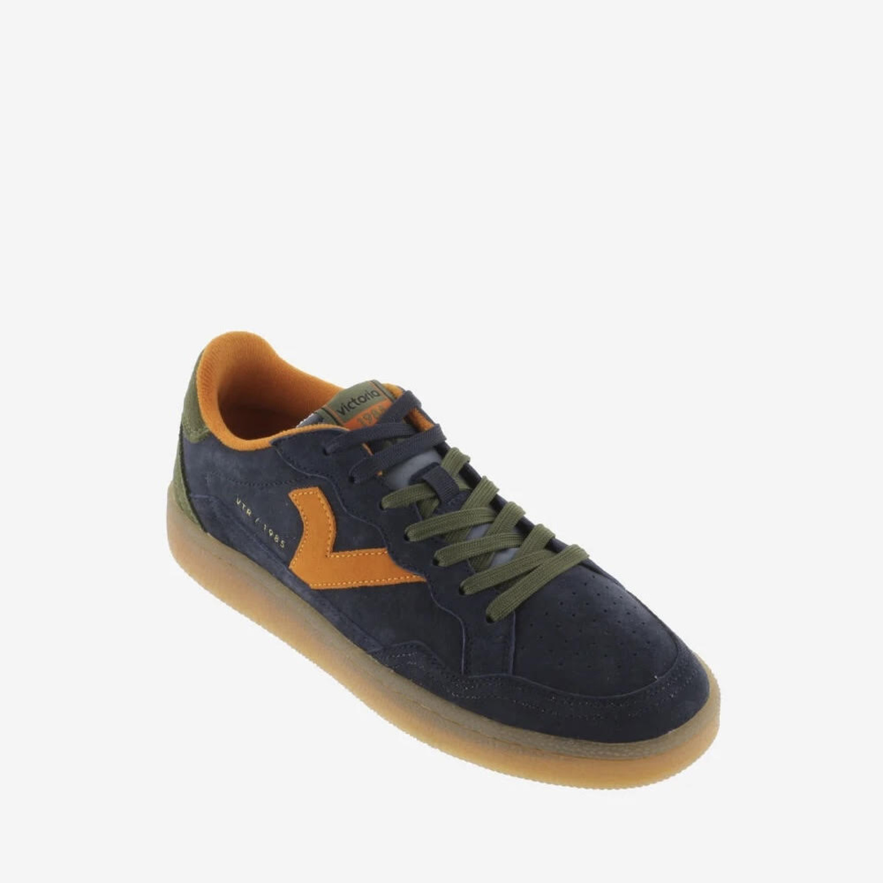 Victoria basket smash bleu marine 6111 avec lacets kaki (5)