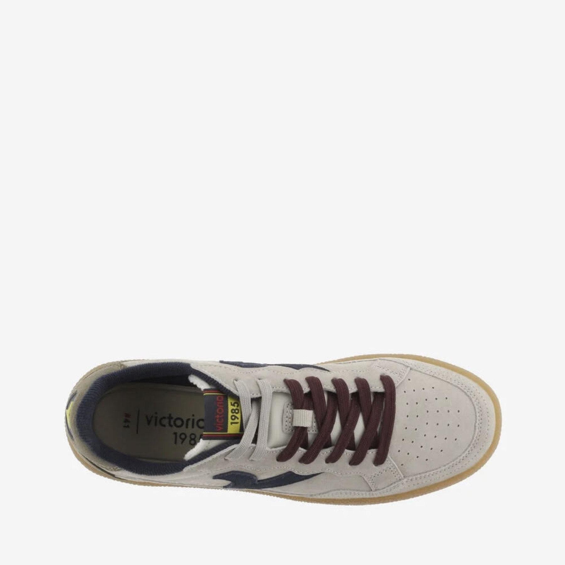 Victoria basket smash beige 6111 avec lacets bordeaux (4)