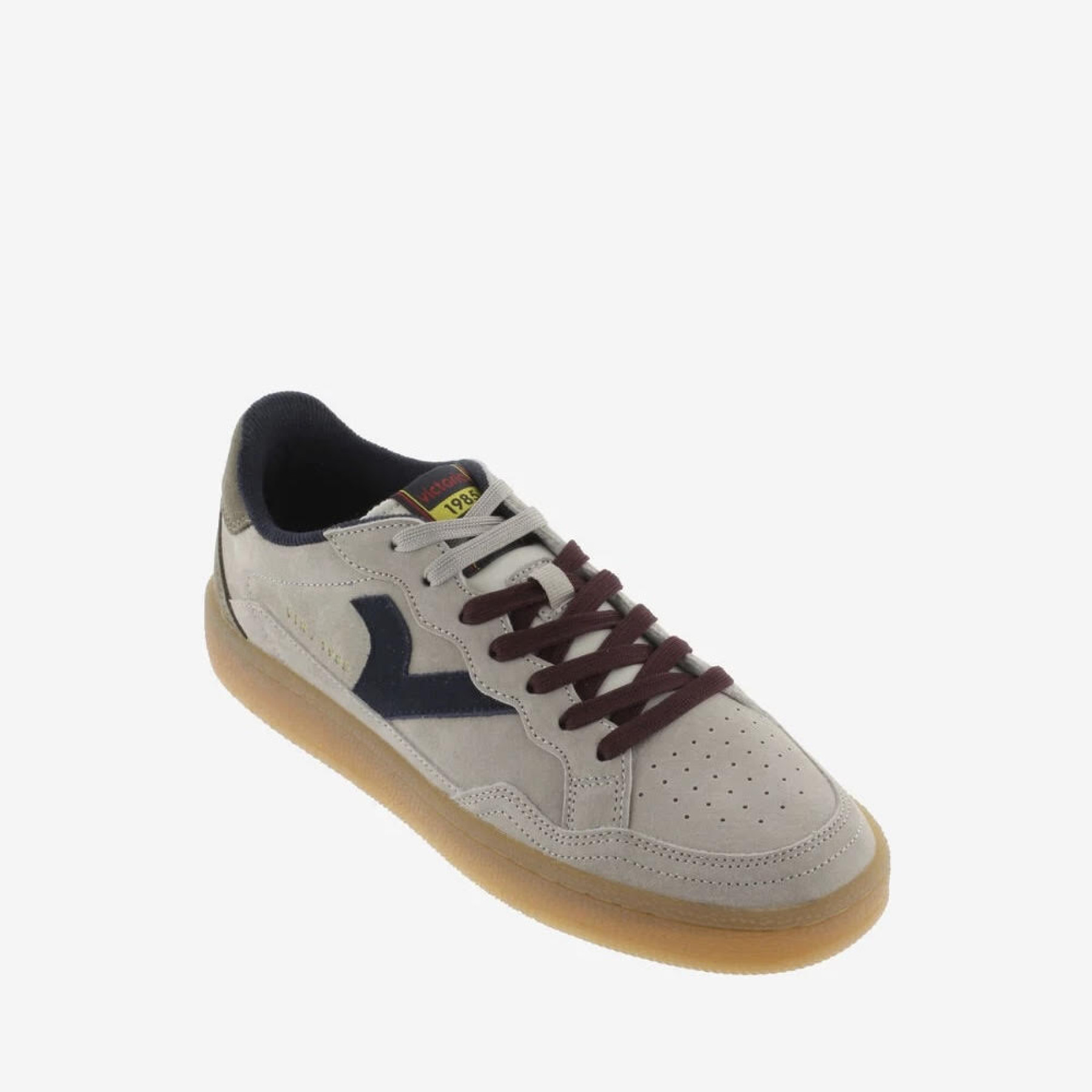 Victoria basket smash beige 6111 avec lacets bordeaux (5)