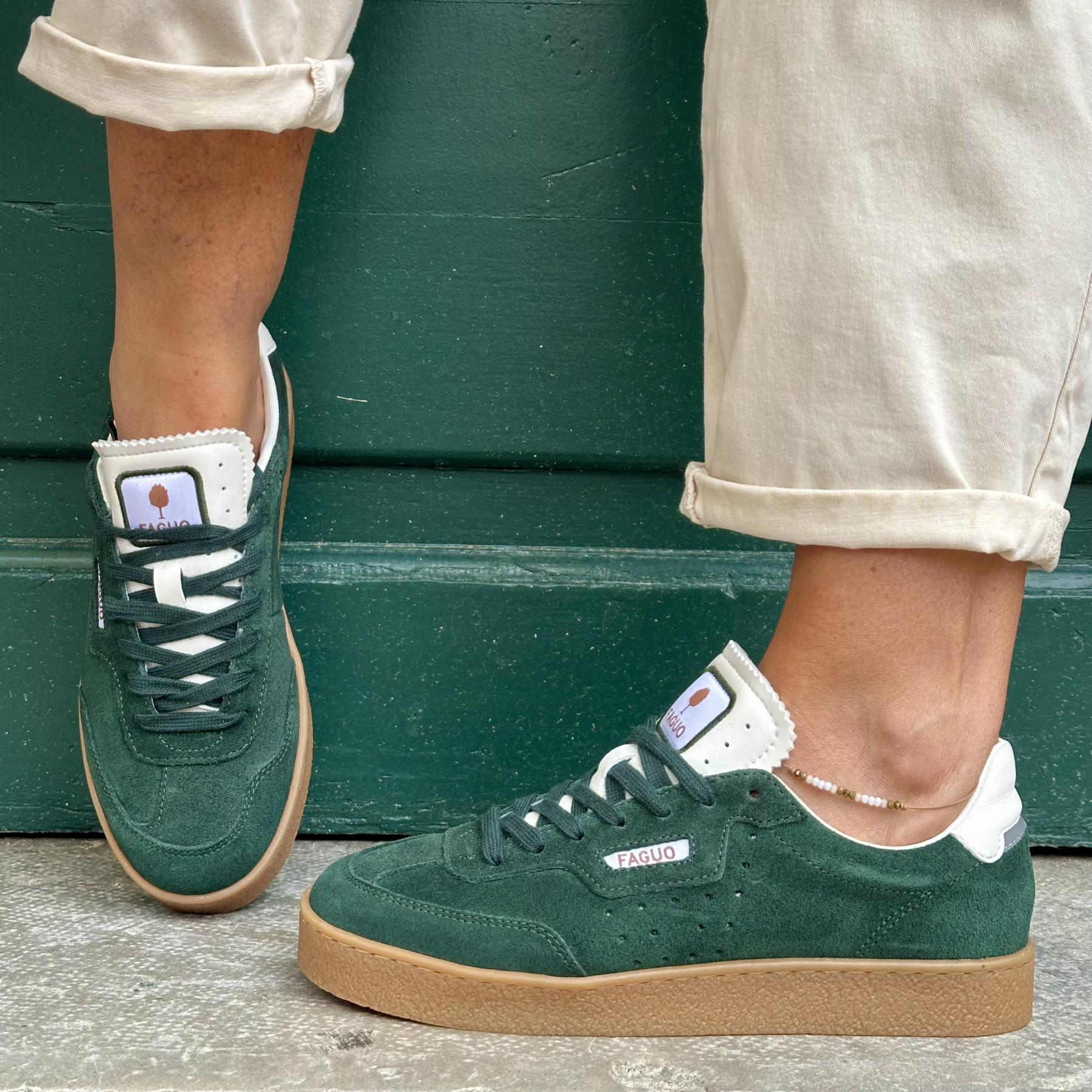basket faguo lumbo suede green  (4)