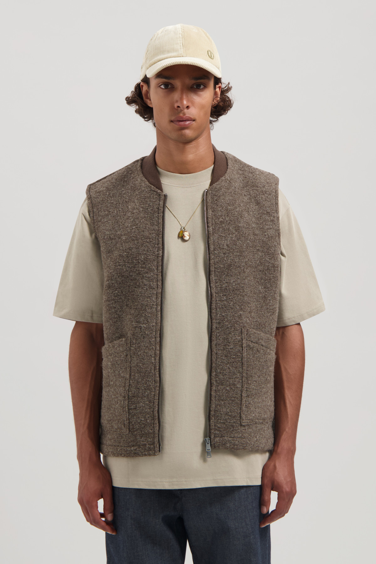 gilet sans manches dstrezzed nils marron (1)