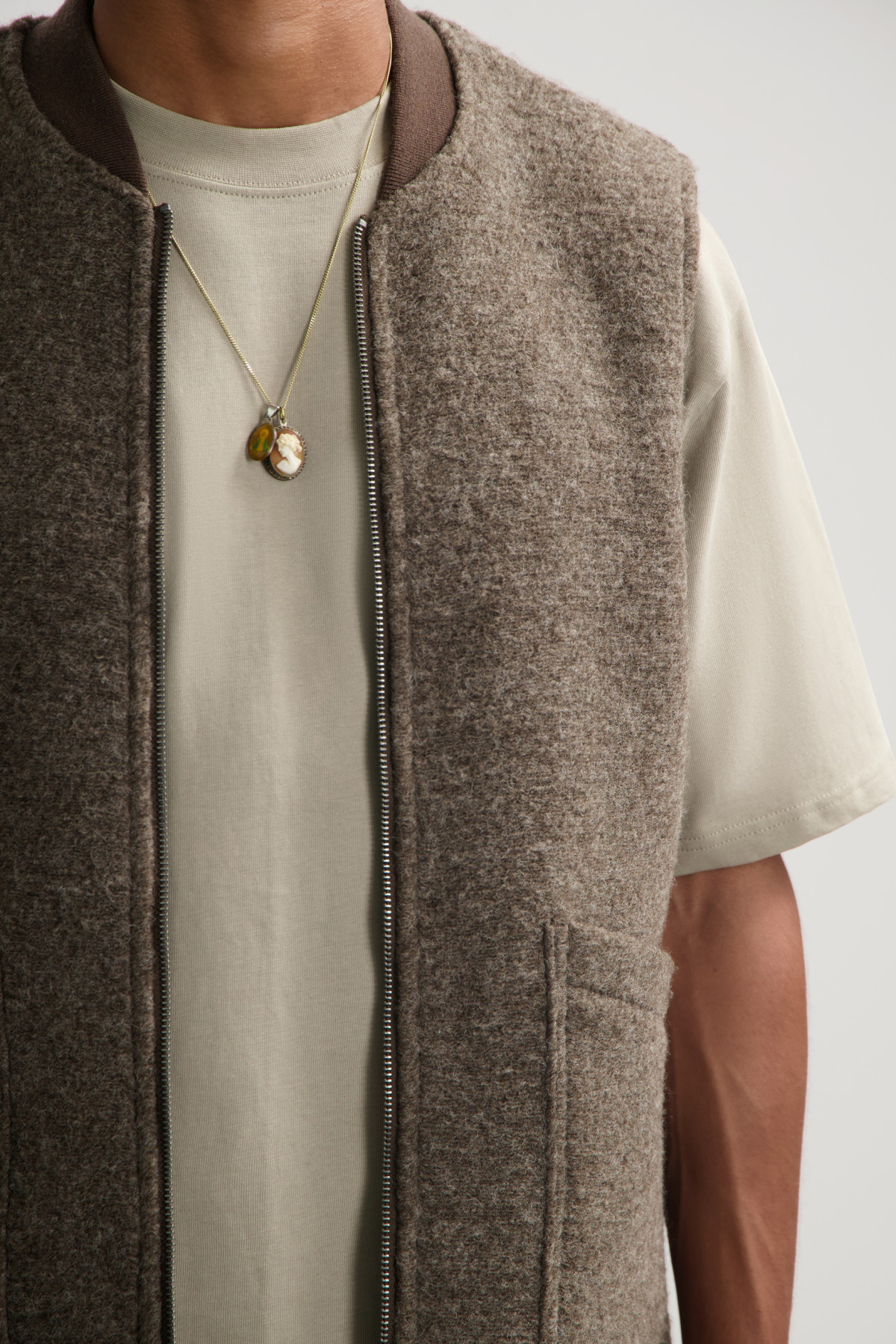 gilet sans manches dstrezzed nils marron (4)