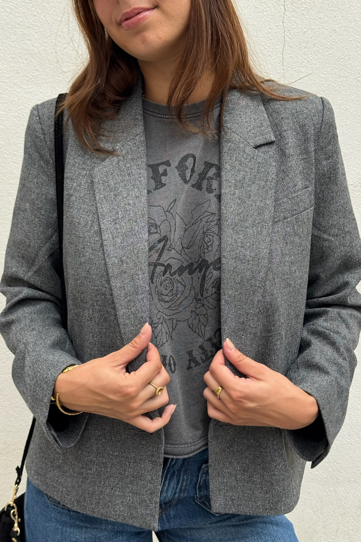 Blazer court gris chic b.young etona 8153 (3)
