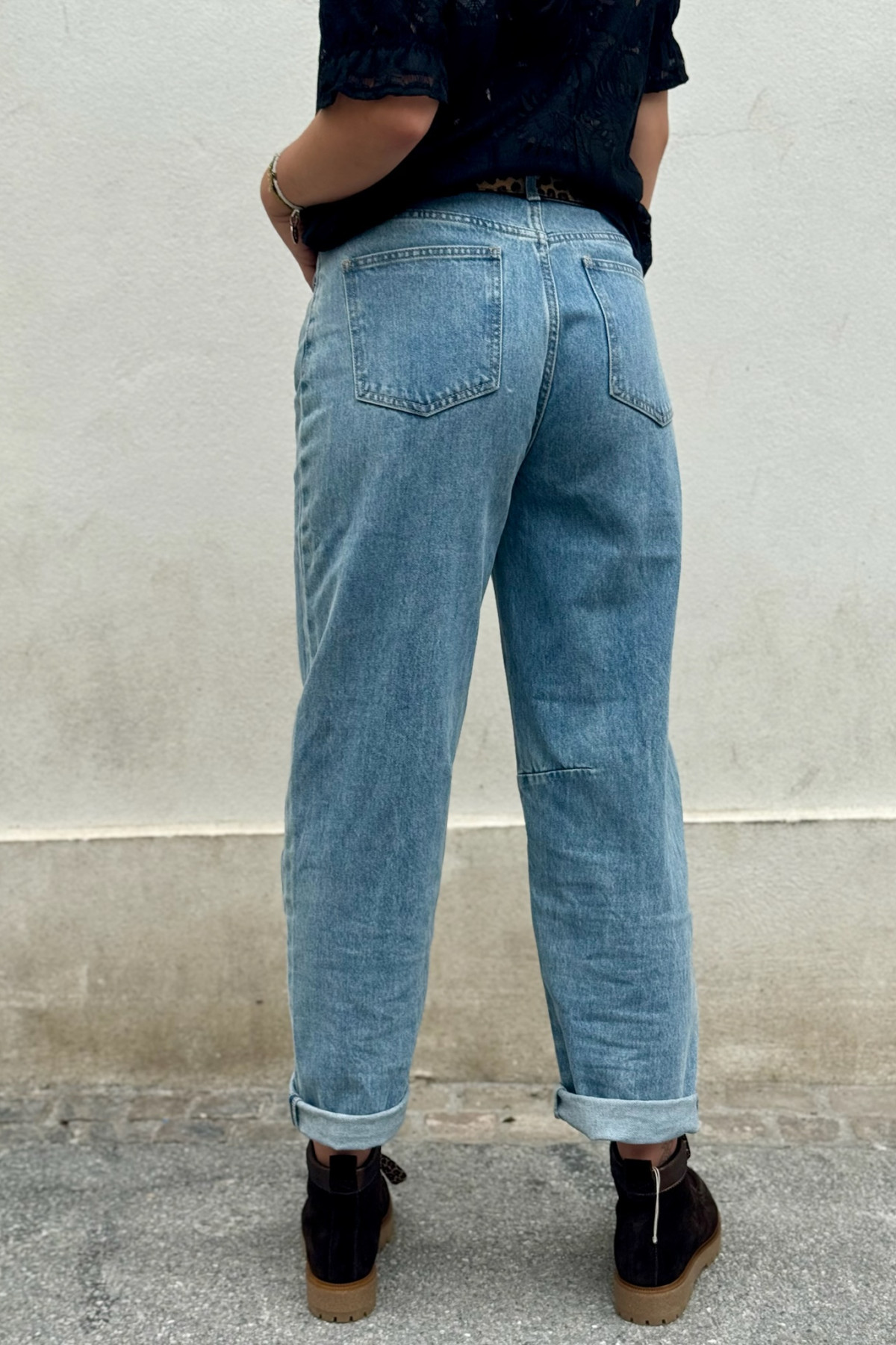 oraije jeans coupe ballon bleu JD612 (4)