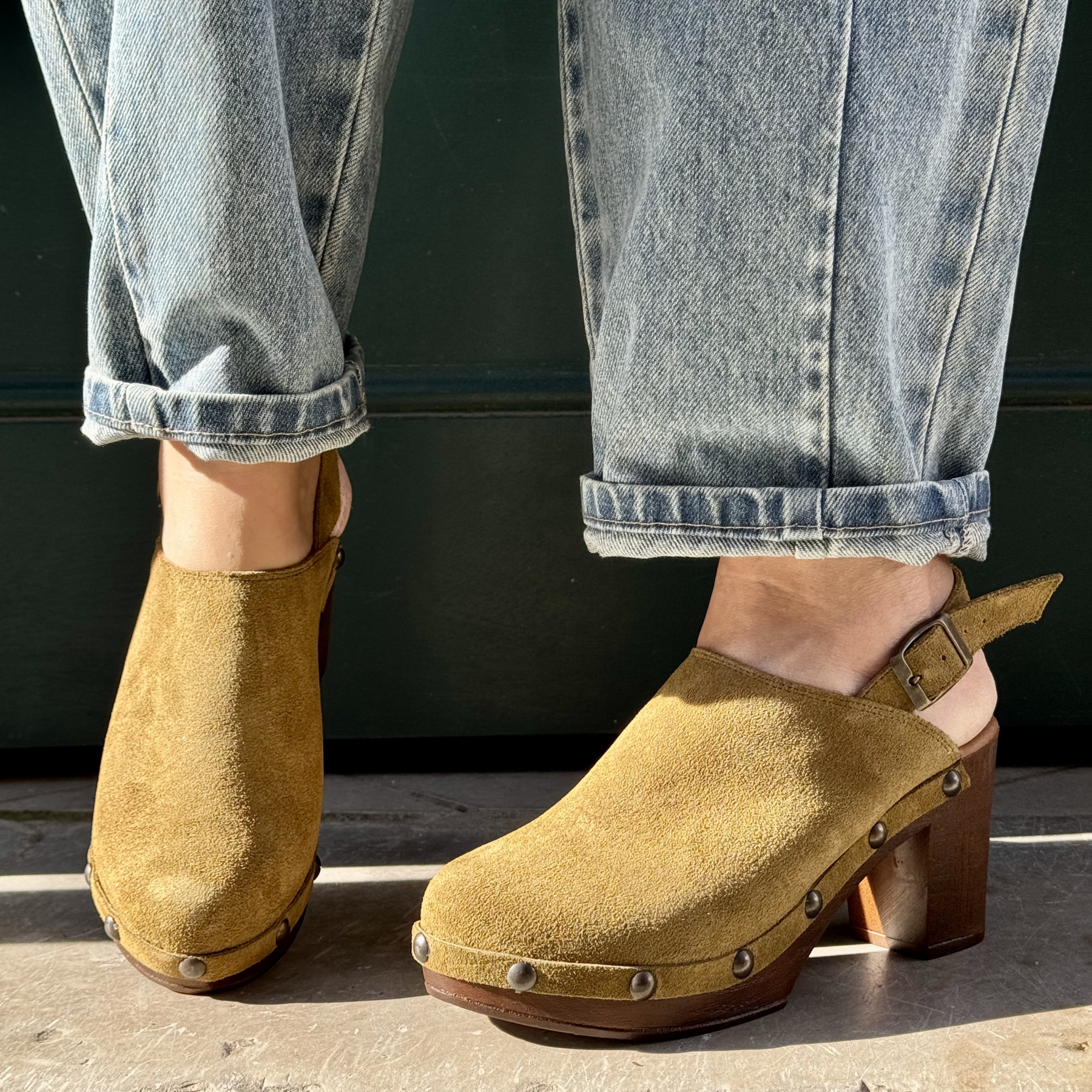 les sabots de caro ilona piel military kaki (3)