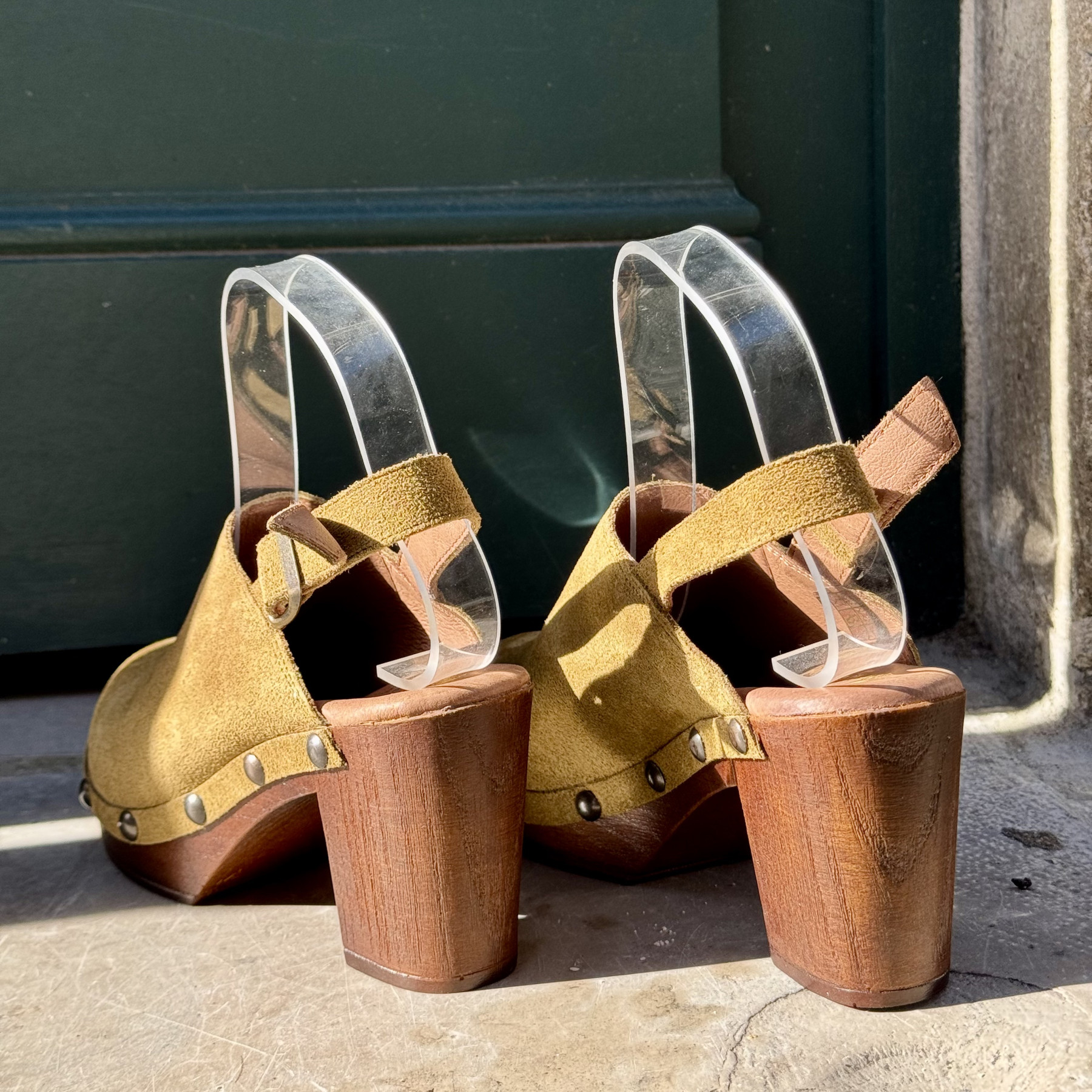 les sabots de caro ilona piel military kaki (4)