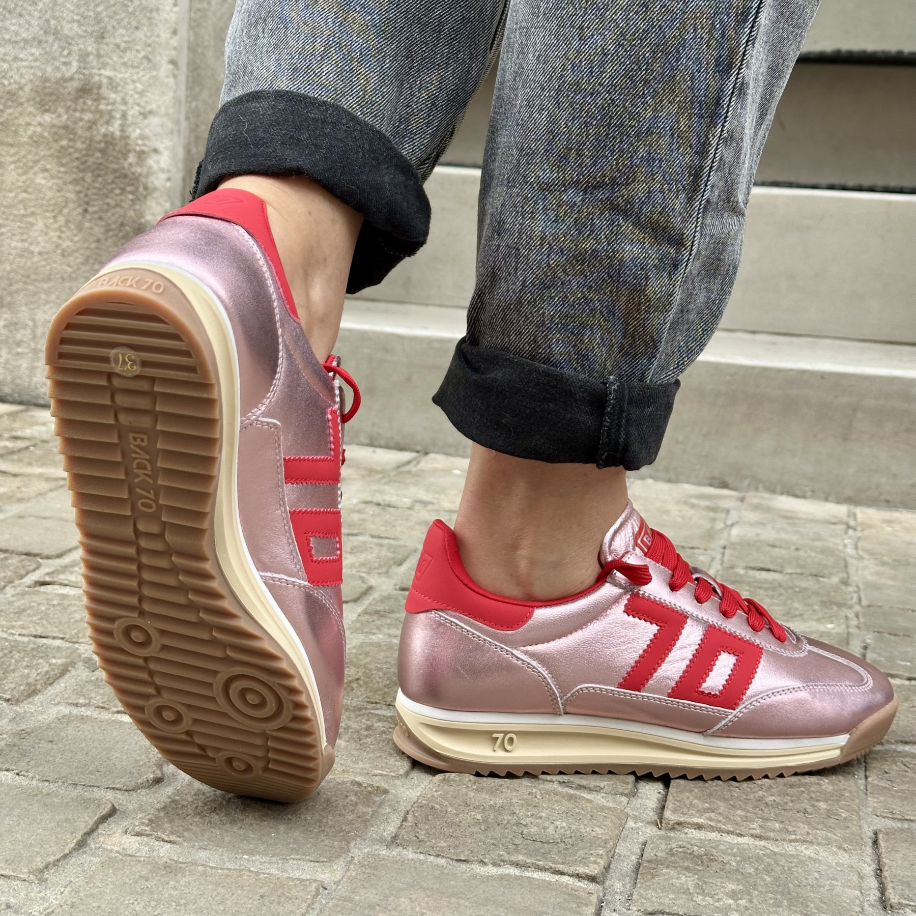 BACK 70 BASKET 41 METALLIC NUDE RED  (5)