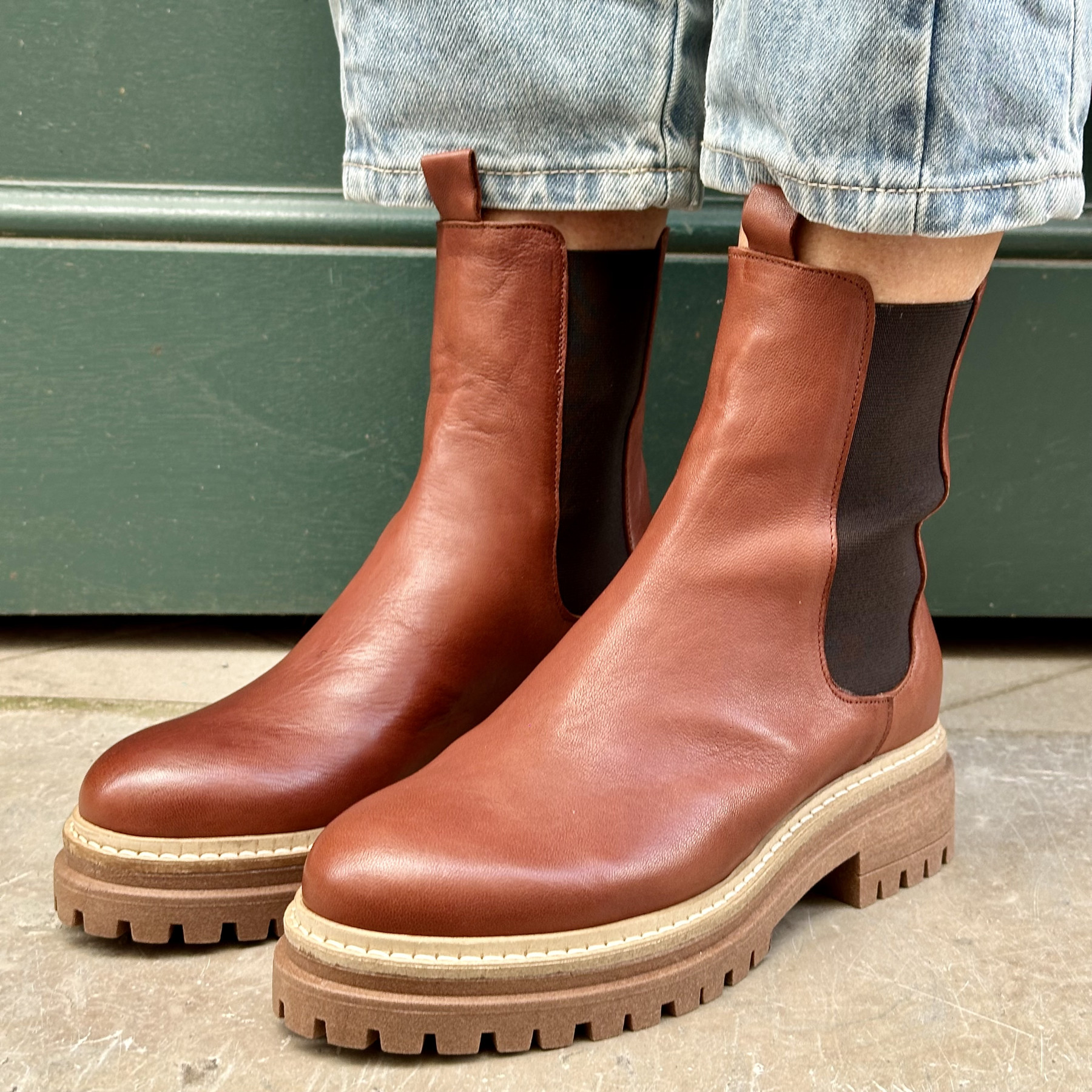 bottine ngy Chelsea caprias camel  (3)