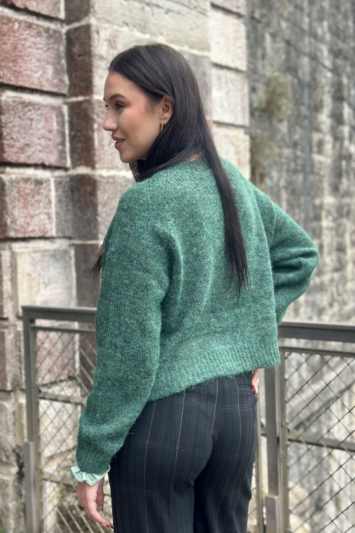 PULL GILET ICHI VERT BELABLUE 4347 (3)