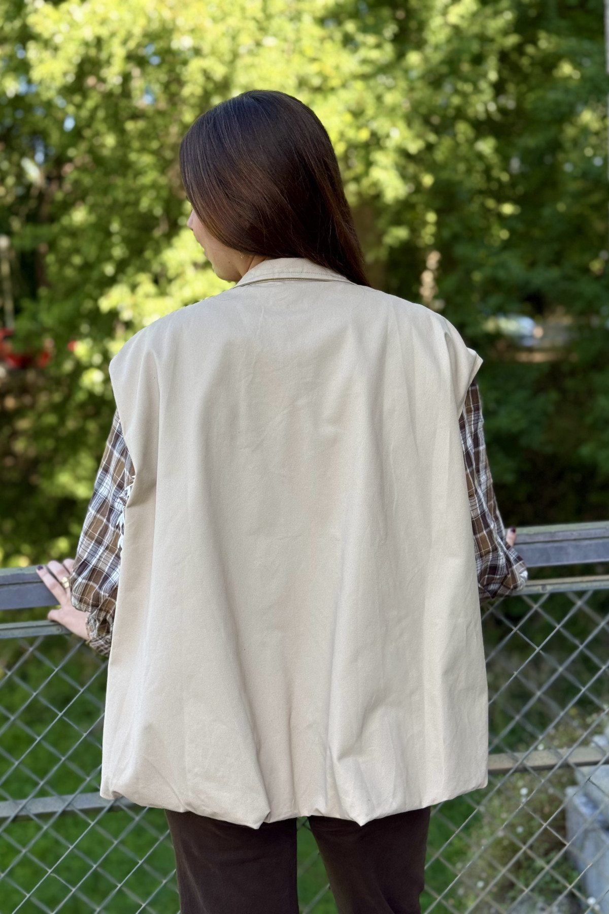 veste sans manches style trench BEIGE 1085 (4)