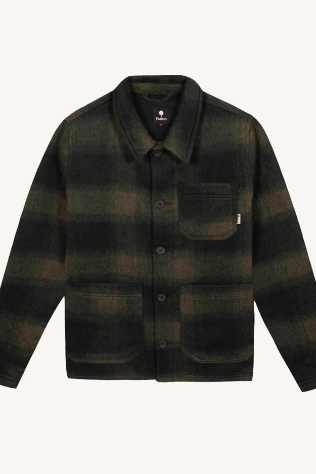 faguo veste lorge vert & beige clair (4)