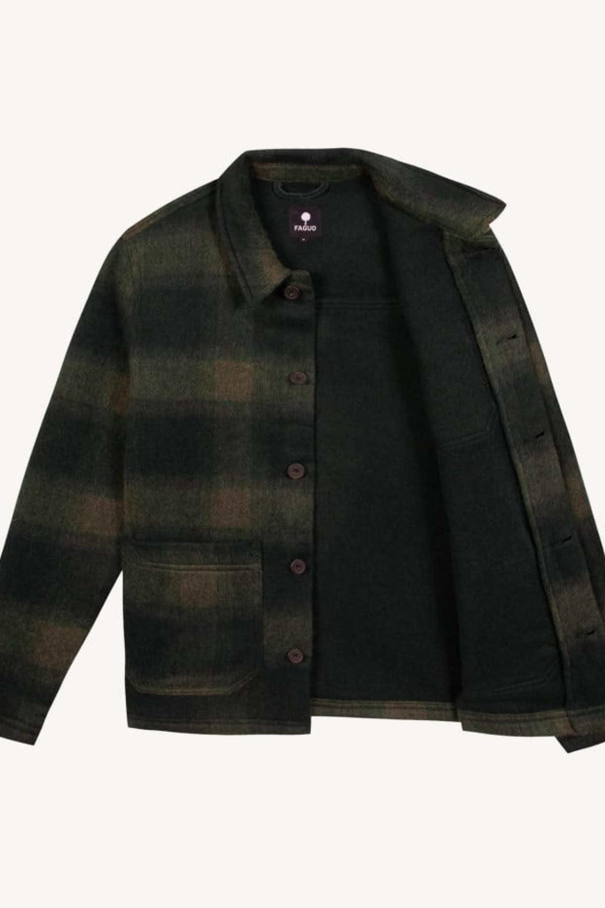 faguo veste lorge vert & beige clair (5)