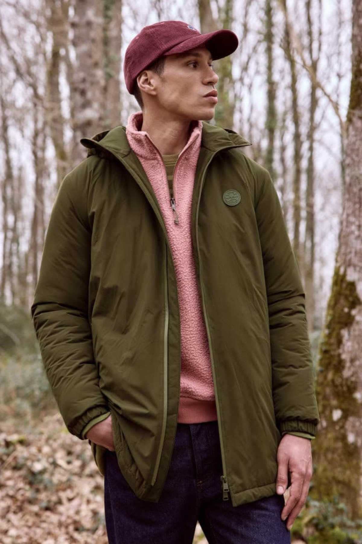 faguo veste parka imperméable montaud vert olive (1)